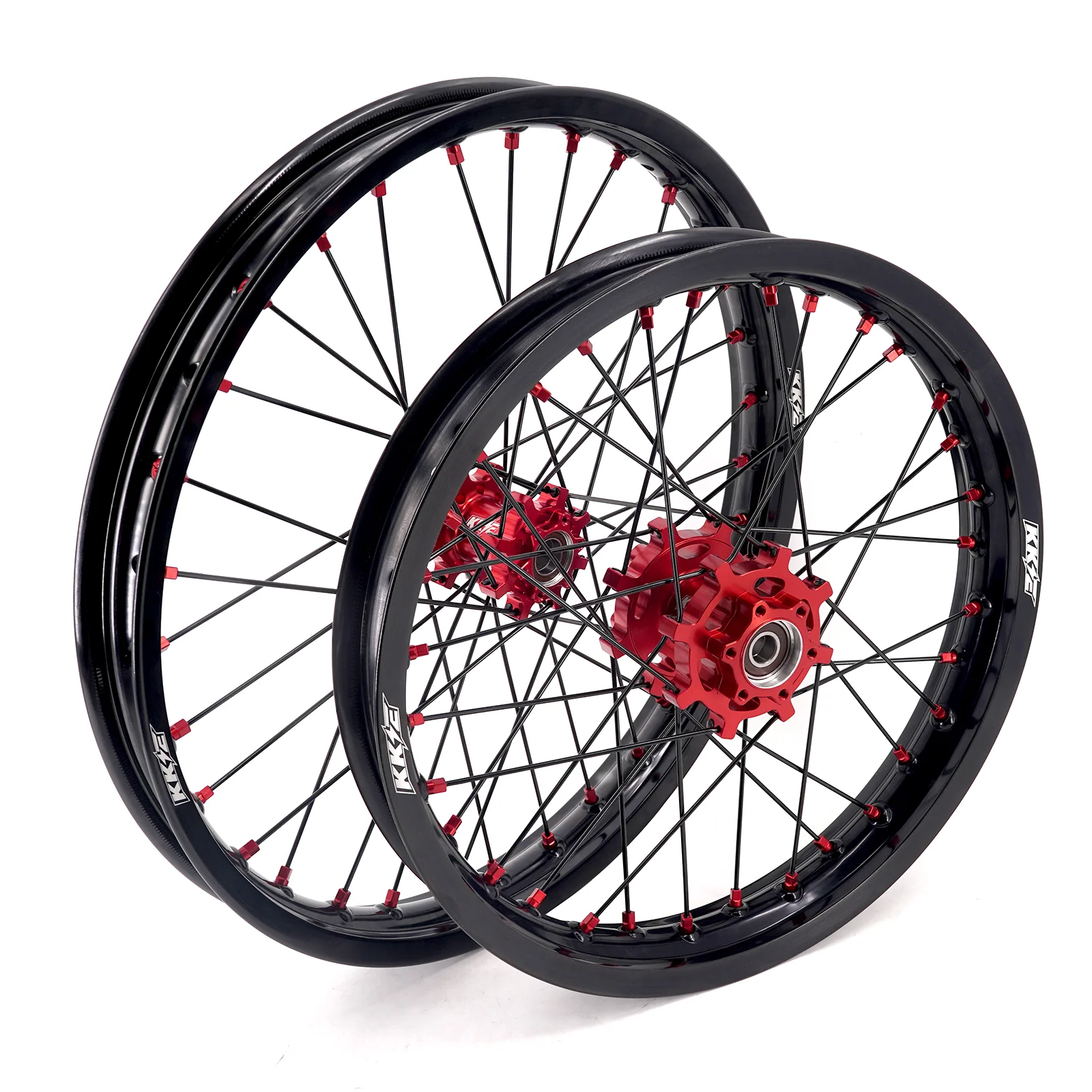 KKE Factory Stock KKE 1.6*19" & 1.85*16" Electric Dirtbike Wheels Rim For Sur Ron Light Bee-X 2019-2025 Red Nipples - Image 4