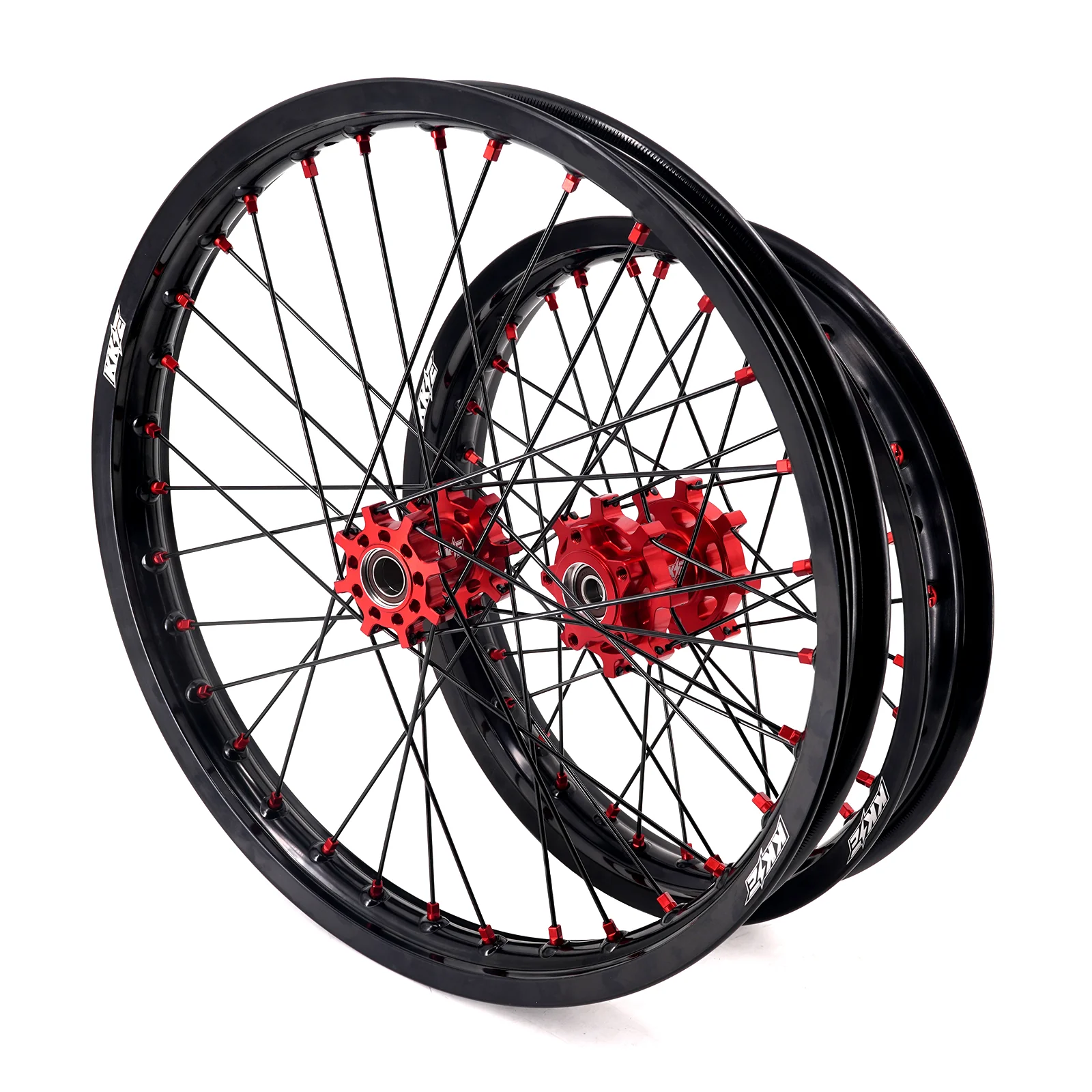 KKE Factory Stock KKE 1.6*19" & 1.85*16" Electric Dirtbike Wheels Rim For Sur Ron Light Bee-X 2019-2025 Red Nipples - Image 5