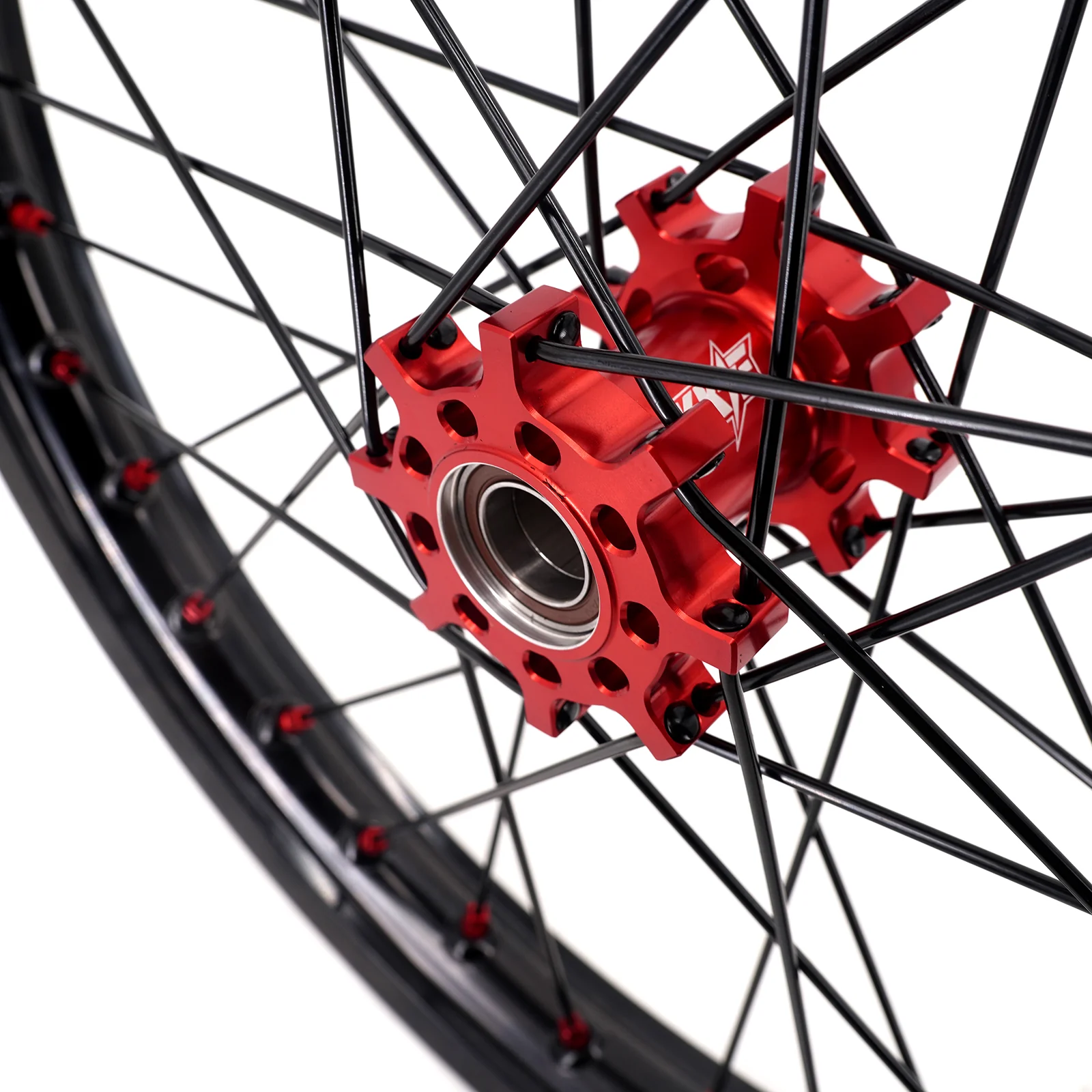 KKE Factory Stock KKE 1.6*19" & 1.85*16" Electric Dirtbike Wheels Rim For Sur Ron Light Bee-X 2019-2025 Red Nipples - Image 7