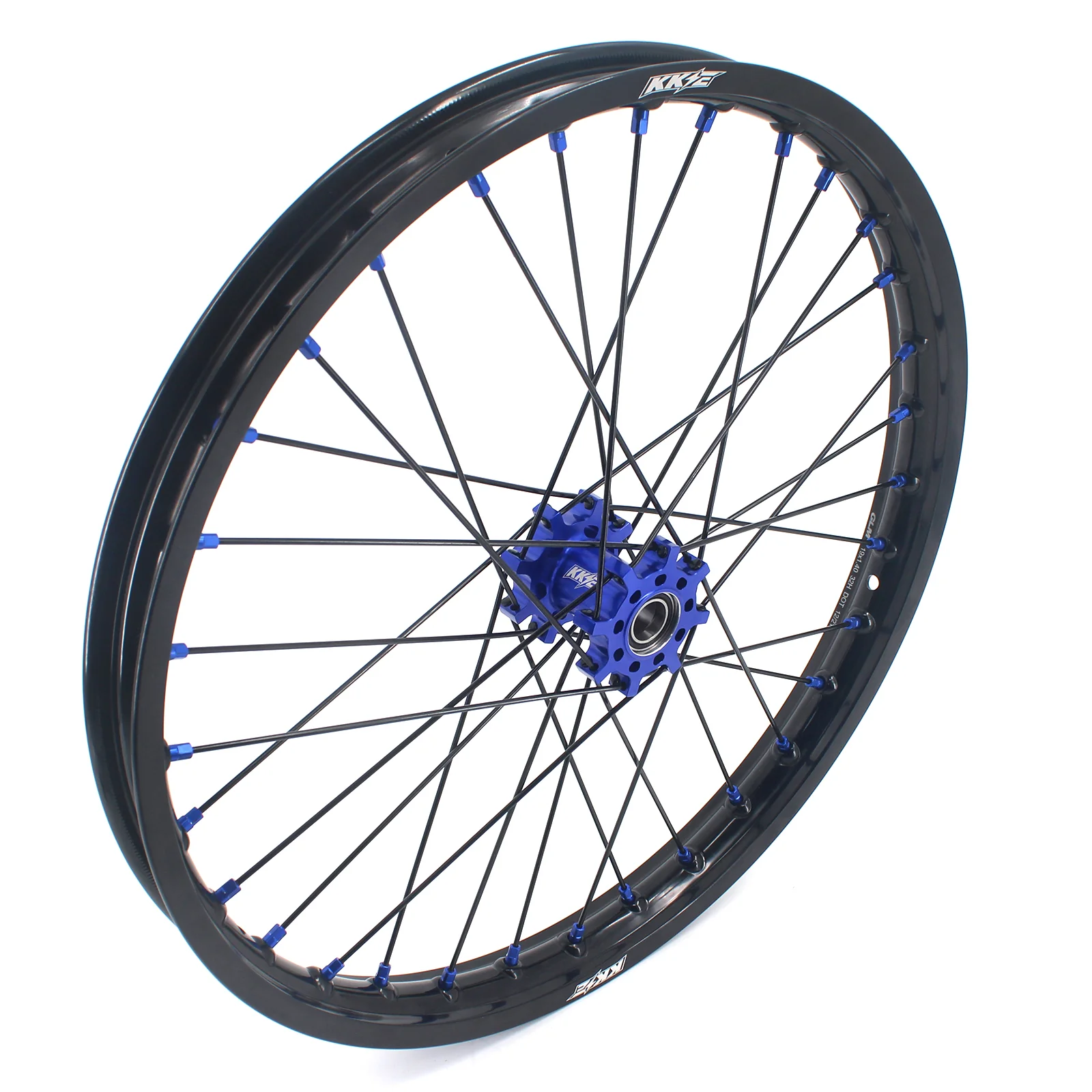 KKE Factory Stock 1.6*21" & 1.85*18" Electric Dirtbike Wheels Rim For SurRon Light Bee-X 2019-2024 Blue Nipples - Image 5