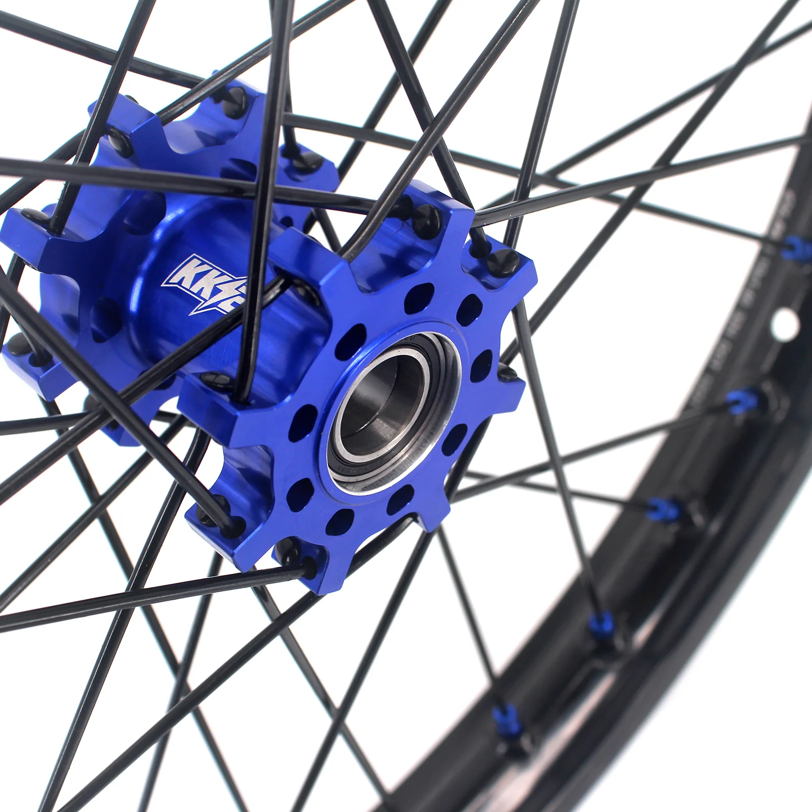 KKE Factory Stock 1.6*21" & 1.85*18" Electric Dirtbike Wheels Rim For SurRon Light Bee-X 2019-2024 Blue Nipples - Image 6