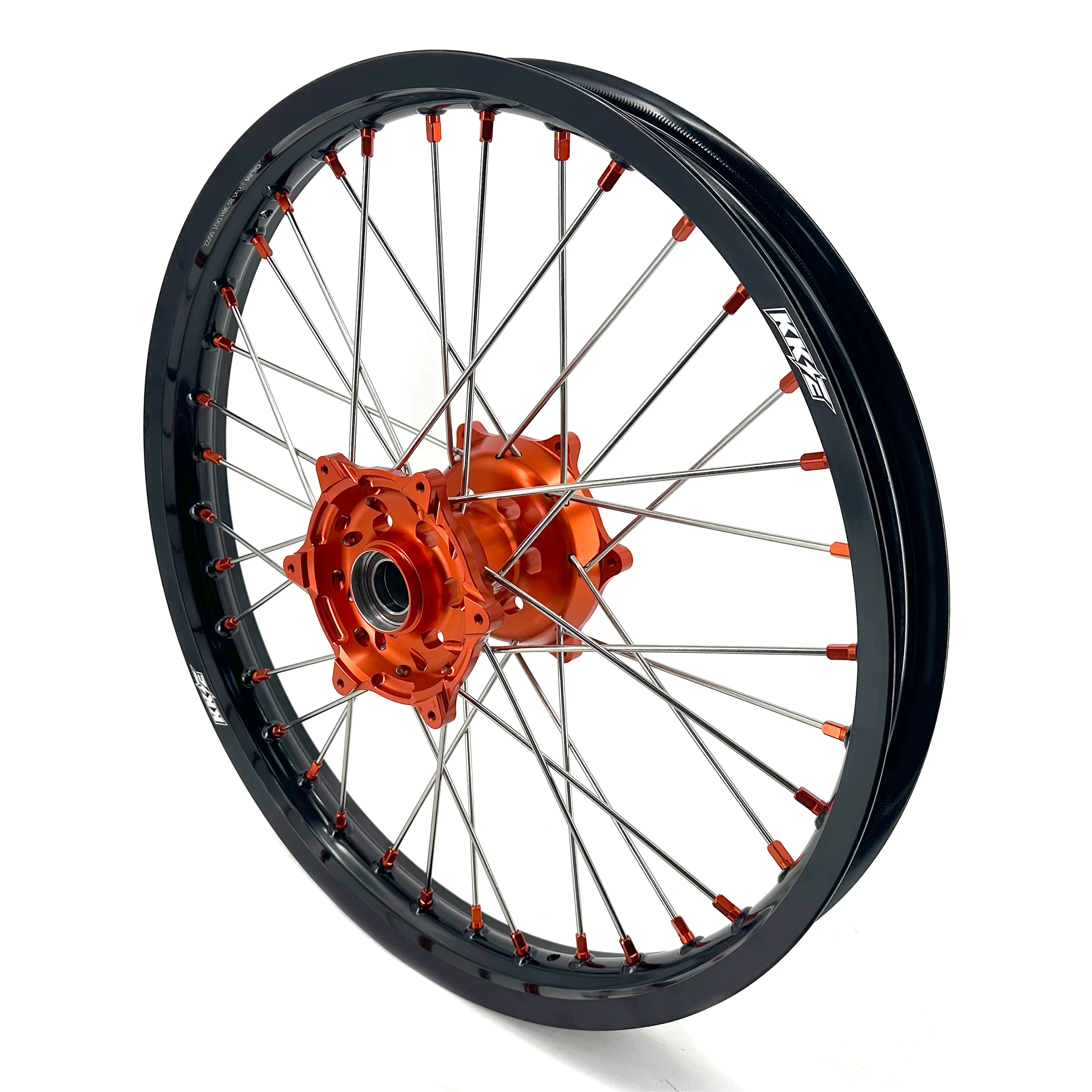 KKE 1.85-21" & 2.5-18" Motorcycle Tubed Spoke Wheels Rims Fit KTM790 Adventure R 2019-2022 Orange Nipple - Image 5