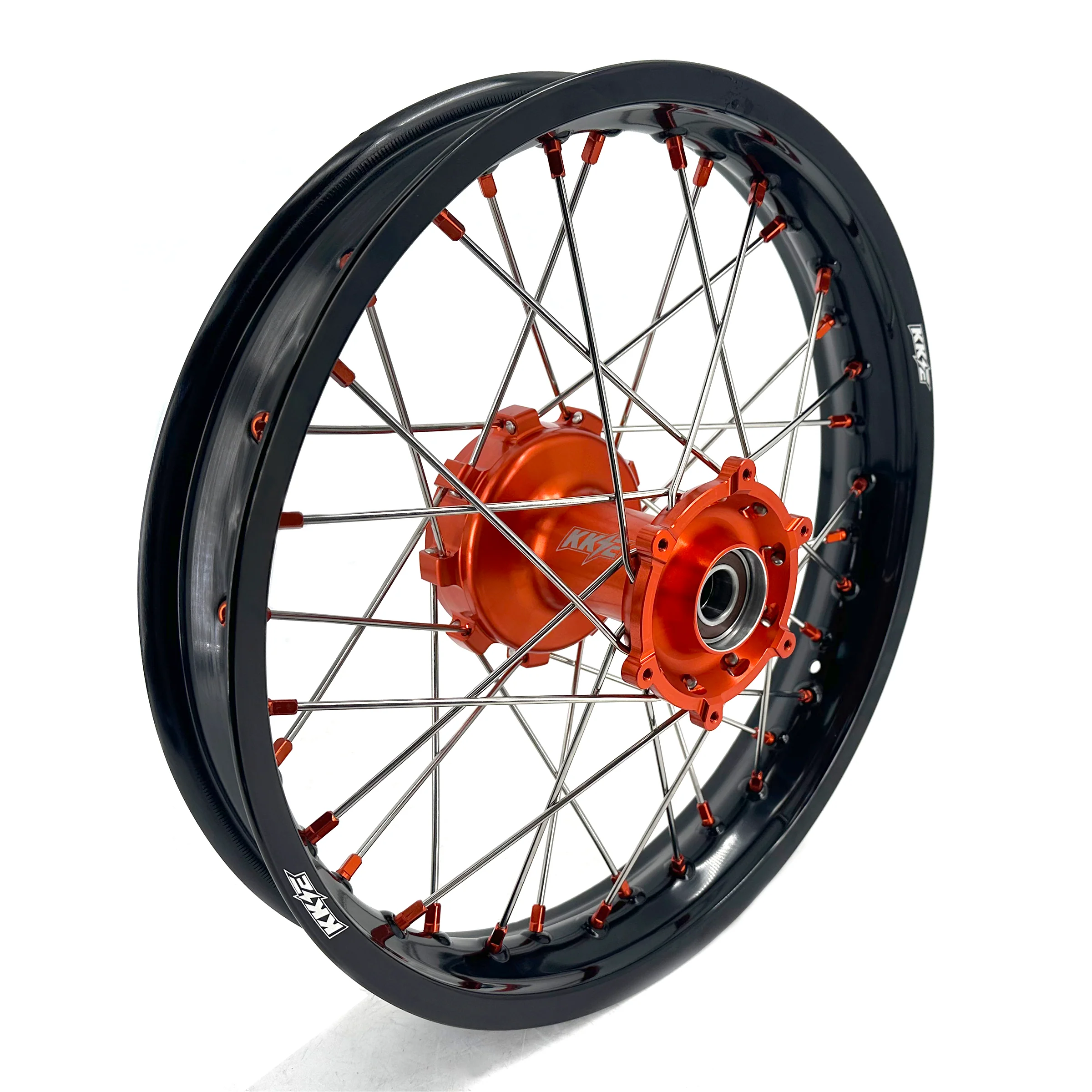 KKE 1.85-21" & 2.5-18" Motorcycle Tubed Spoke Wheels Rims Fit KTM790 Adventure R 2019-2022 Orange Nipple - Image 7