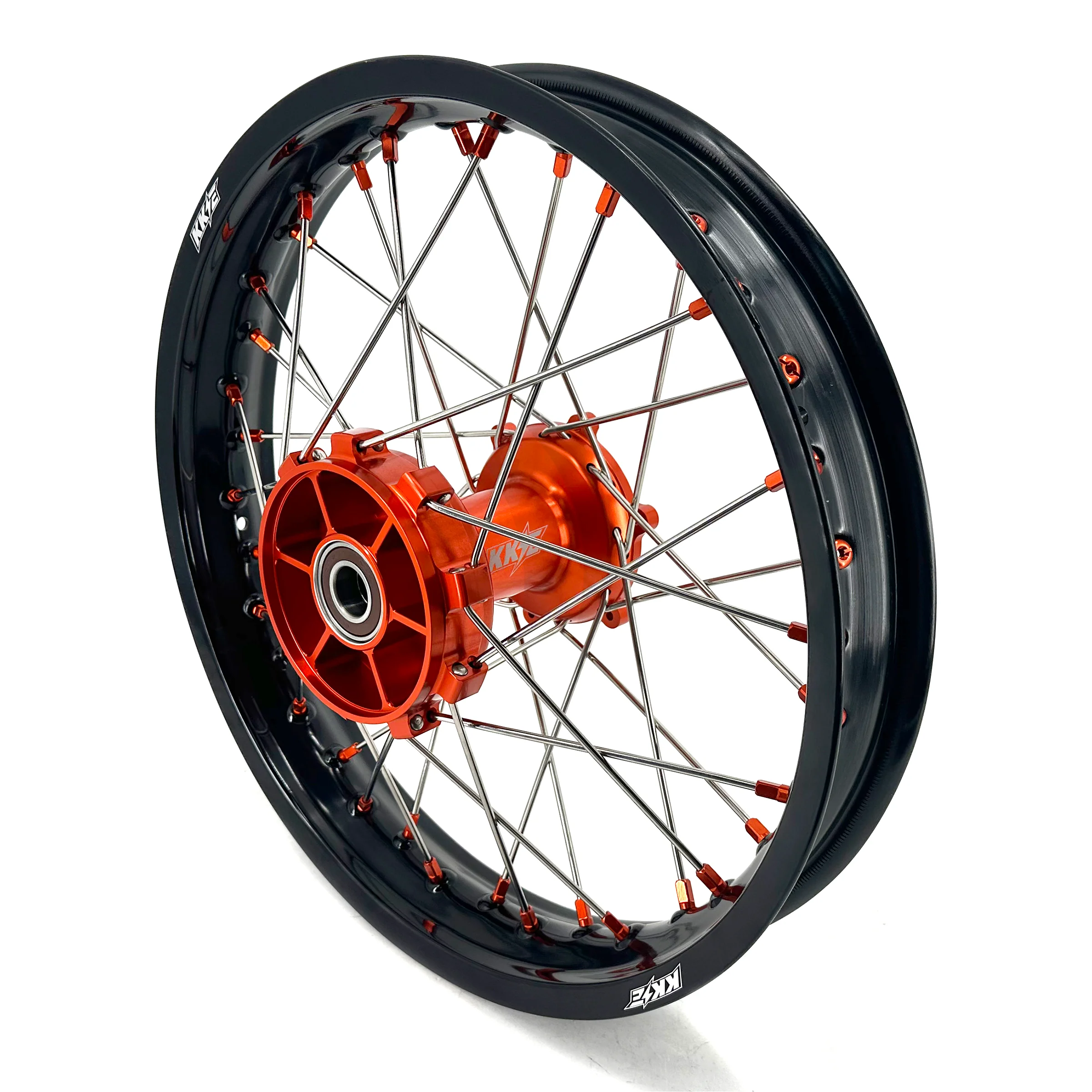 KKE 1.85-21" & 2.5-18" Motorcycle Tubed Spoke Wheels Rims Fit KTM790 Adventure R 2019-2022 Orange Nipple - Image 9