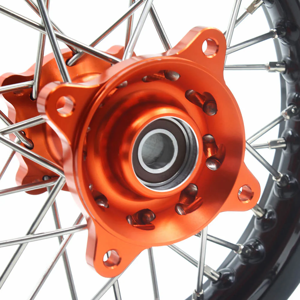 KKE 12/10 MIni Kid's Wheels For KTM SX50 2014-2023 GAS GAS MC50 2021-2023 Dirtbikes Orange Hub - Image 11