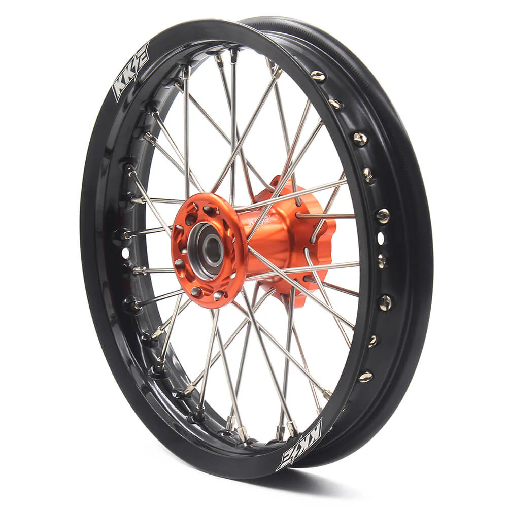 KKE 12/10 MIni Kid's Wheels For KTM SX50 2014-2023 GAS GAS MC50 2021-2023 Dirtbikes Orange Hub - Image 4