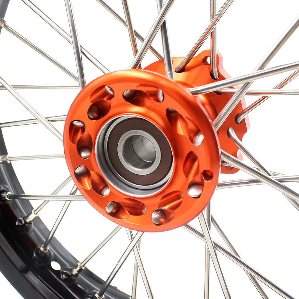 KKE 12/10 MIni Kid's Wheels For KTM SX50 2014-2023 GAS GAS MC50 2021-2023 Dirtbikes Orange Hub - Image 5