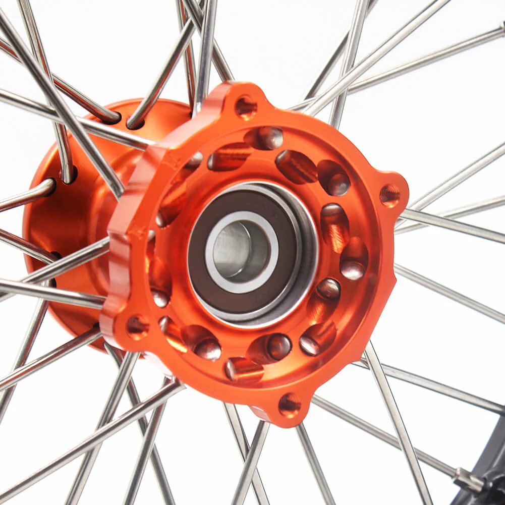 KKE 12/10 MIni Kid's Wheels For KTM SX50 2014-2023 GAS GAS MC50 2021-2023 Dirtbikes Orange Hub - Image 7