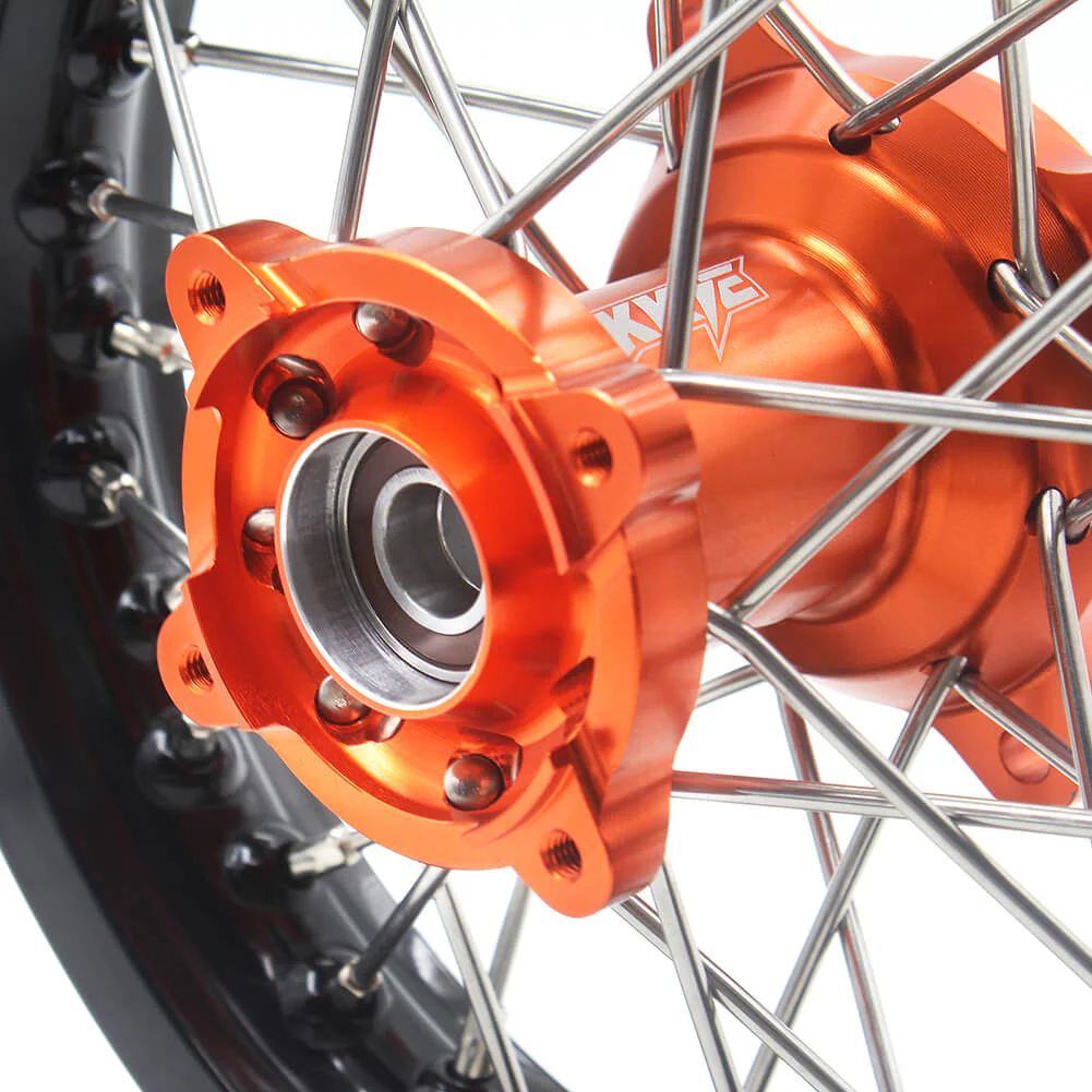 KKE 12/10 MIni Kid's Wheels For KTM SX50 2014-2023 GAS GAS MC50 2021-2023 Dirtbikes Orange Hub - Image 9