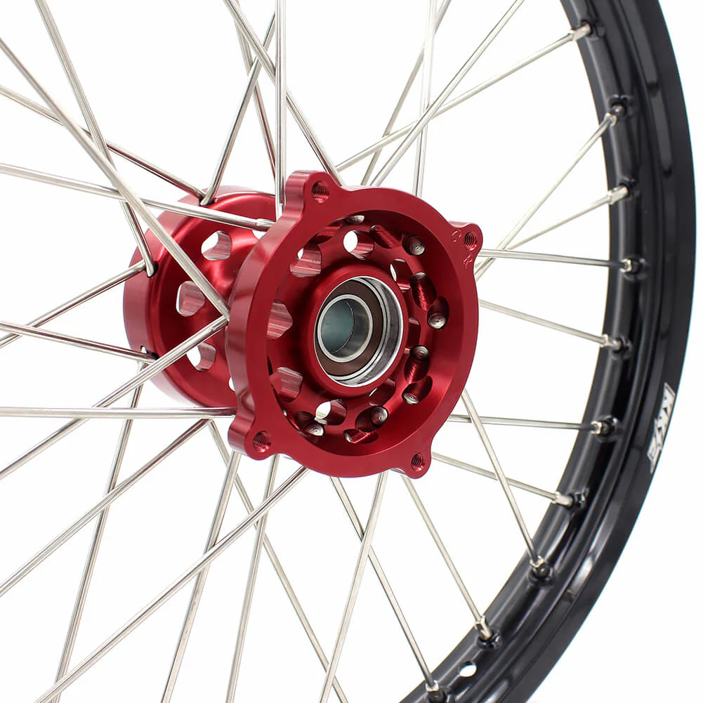 KKE 17 & 14 Kids Wheels for Honda CR80R CR80RB 1993-2002 CR85R CR85RB 2003-2008 Red Hub - Image 10