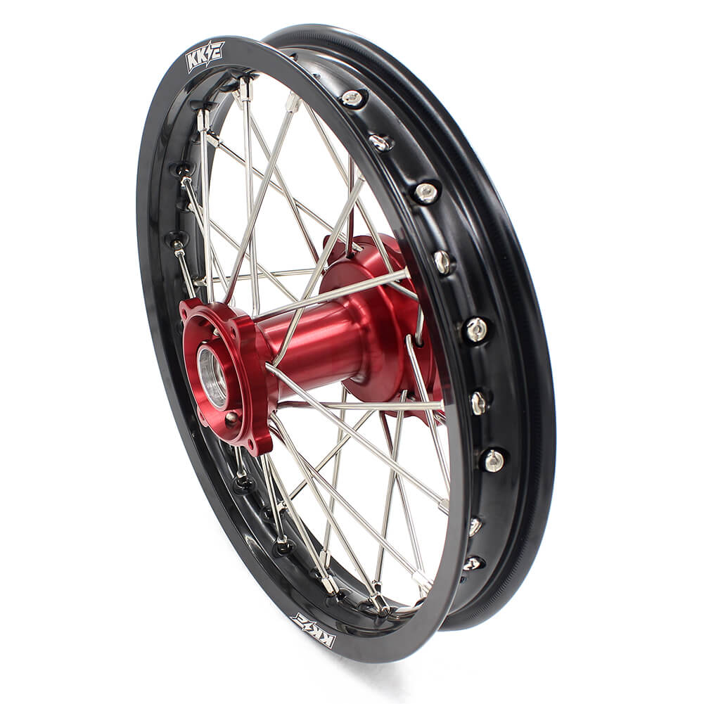 KKE 17 & 14 Kids Wheels for Honda CR80R CR80RB 1993-2002 CR85R CR85RB 2003-2008 Red Hub - Image 7