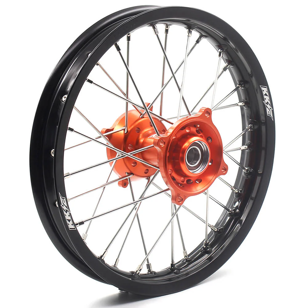 KKE 17"*1.4/14"*1.6 Kid's Small Wheels Rims Fit KTM SX 85 2003-2020 Orange Hub - Image 10