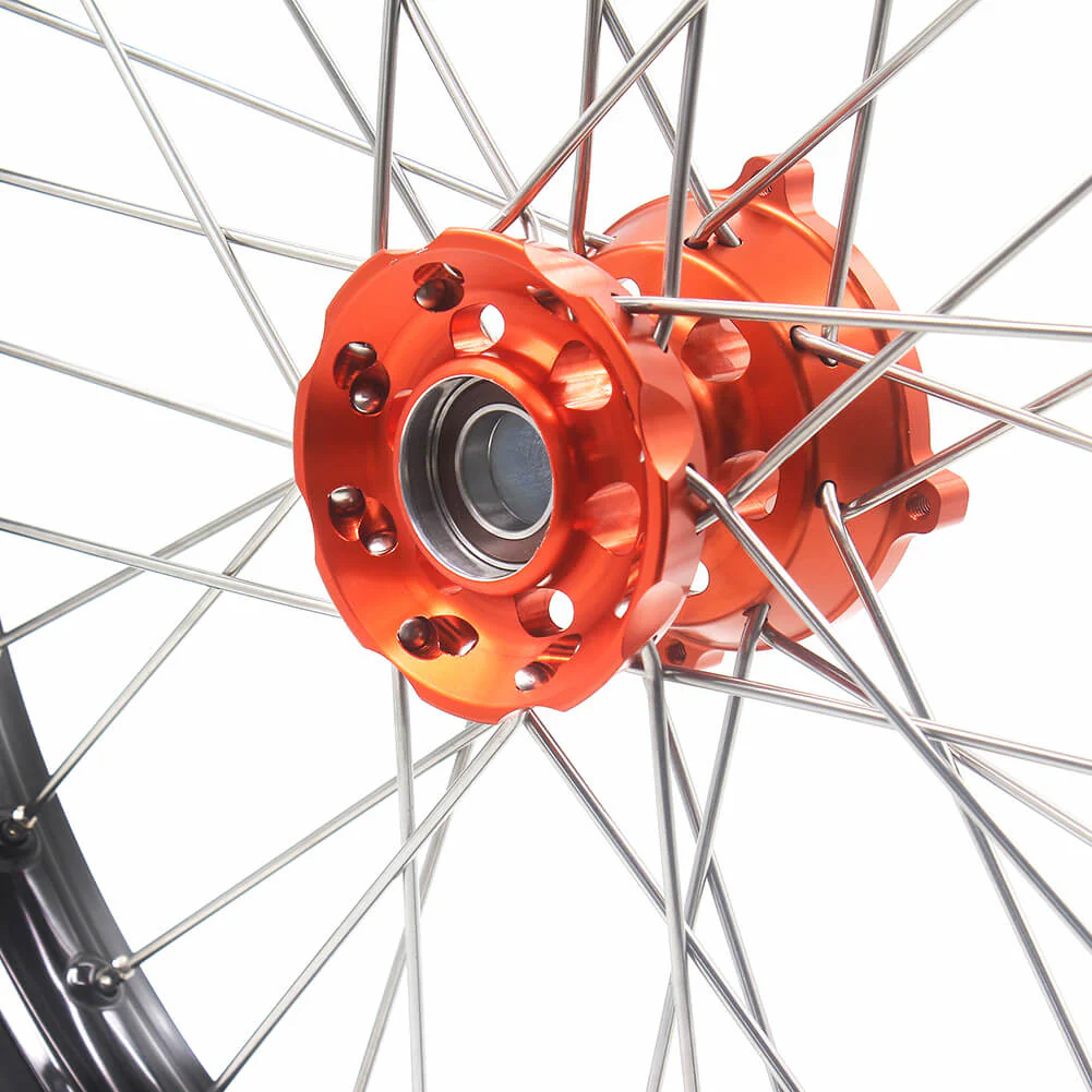 KKE 17"*1.4/14"*1.6 Kid's Small Wheels Rims Fit KTM SX 85 2003-2020 Orange Hub - Image 5