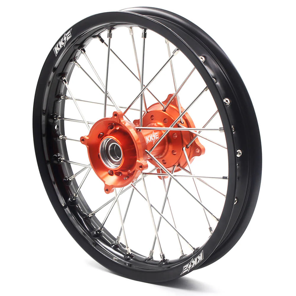 KKE 17"*1.4/14"*1.6 Kid's Small Wheels Rims Fit KTM SX 85 2003-2020 Orange Hub - Image 8