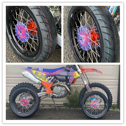 KKE 3.5/4.25*17Inch Supermoto Tires Wheels Fit KTM SX SX-F XC XC-F EXC EXC-W EXC-F 125-530CC 2003-2025 - Image 3