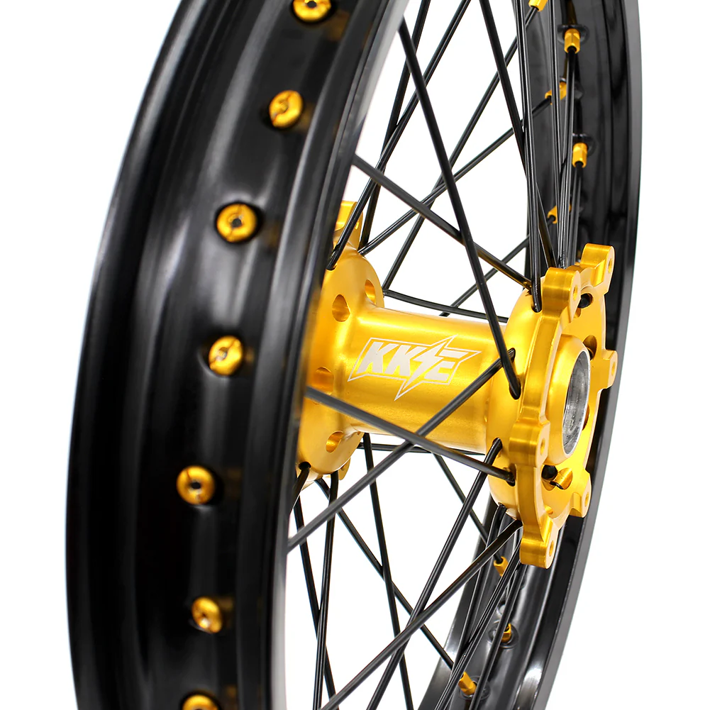 KKE 21 & 18 Off Road Rims For SUZUKI DRZ400 DRZ400E DRZ400S Gold - Image 12