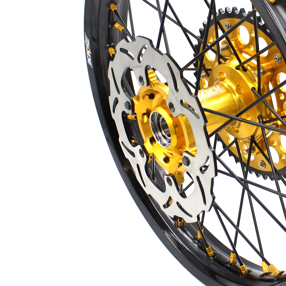 KKE 21 & 18 Off Road Rims For SUZUKI DRZ400 DRZ400E DRZ400S Gold - Image 19