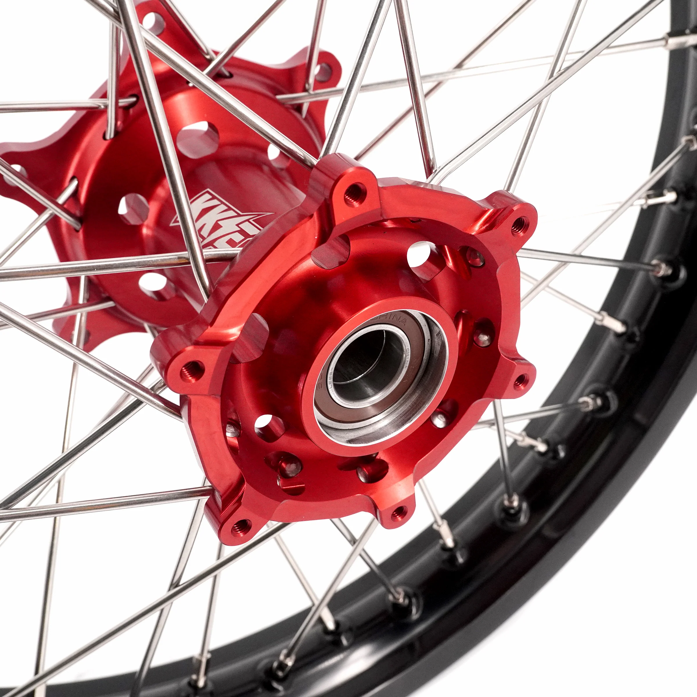 KKE 21 & 18 Spoked Enduro Wheels Rims Set FOR BETA RR 2013-2024 Red - Image 12
