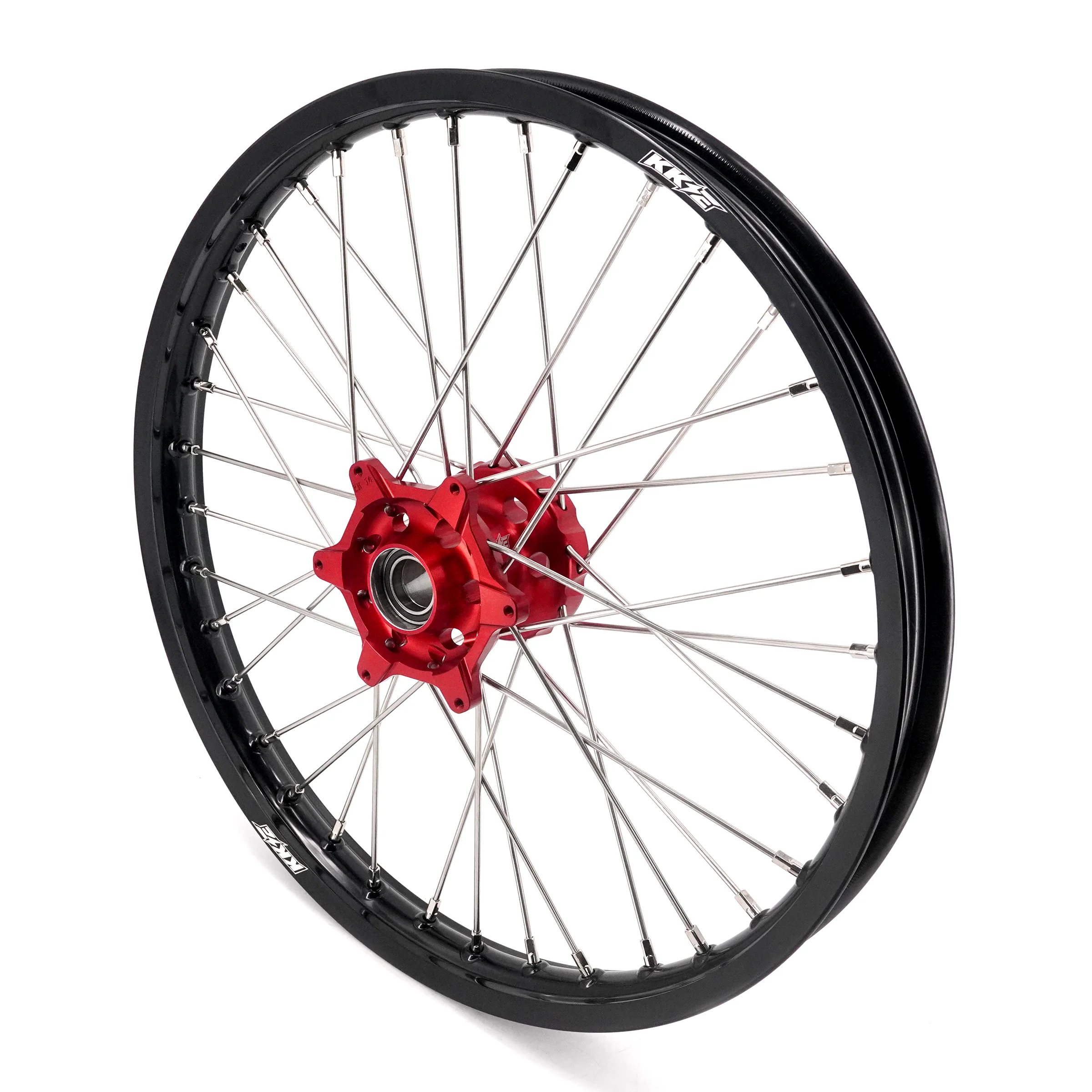 KKE 21 & 18 Spoked Enduro Wheels Rims Set FOR BETA RR 2013-2024 Red - Image 5