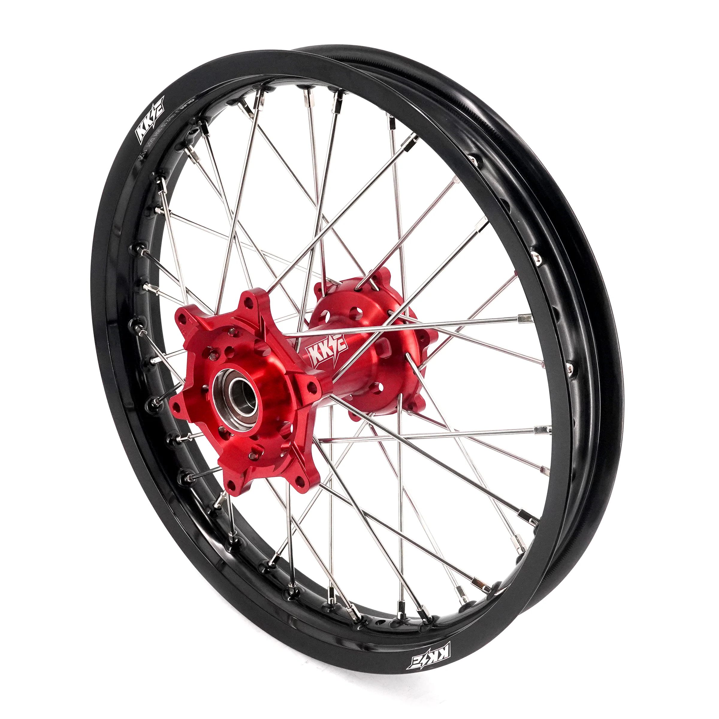 KKE 21 & 18 Spoked Enduro Wheels Rims Set FOR BETA RR 2013-2024 Red - Image 8