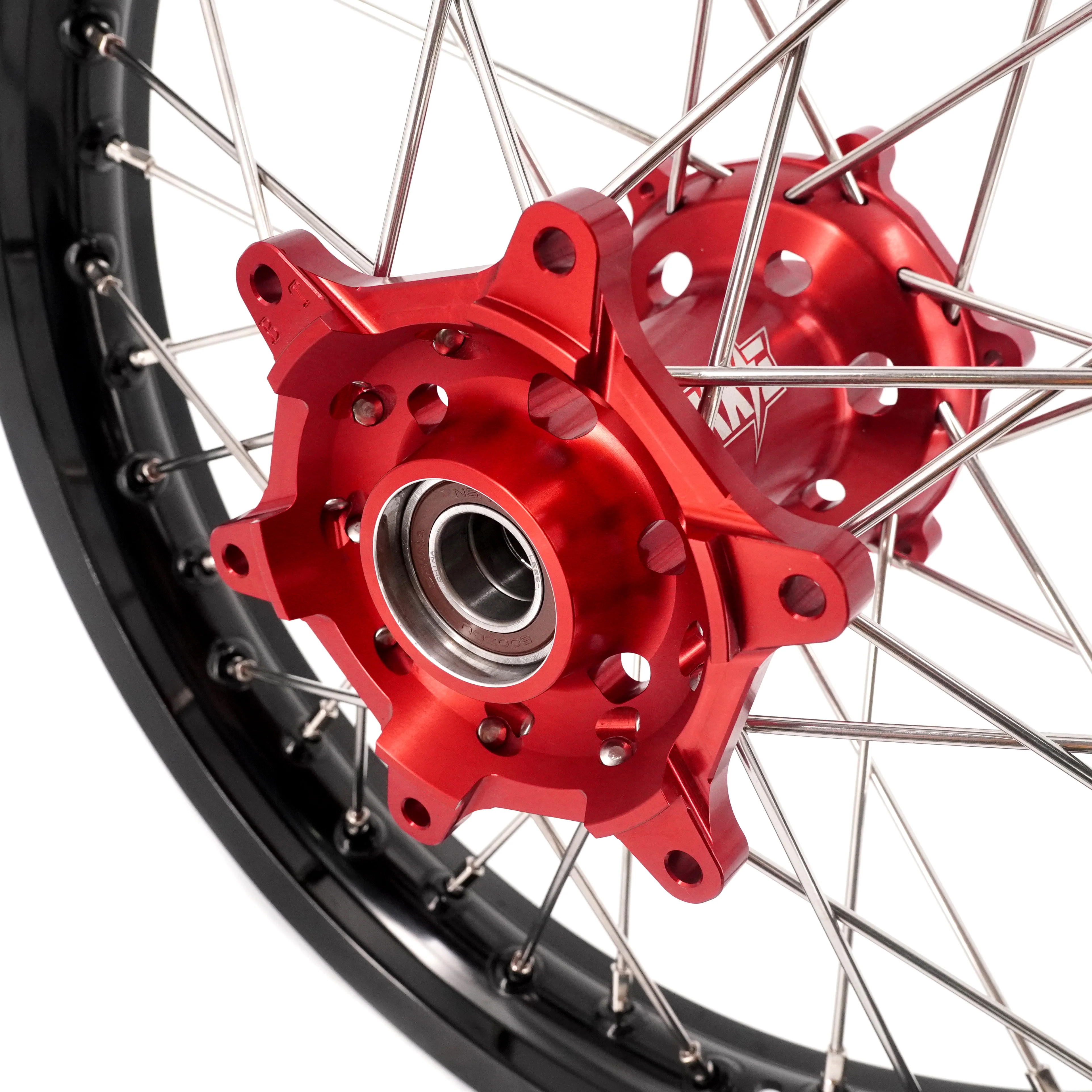 KKE 21 & 18 Spoked Enduro Wheels Rims Set FOR BETA RR 2013-2024 Red - Image 9
