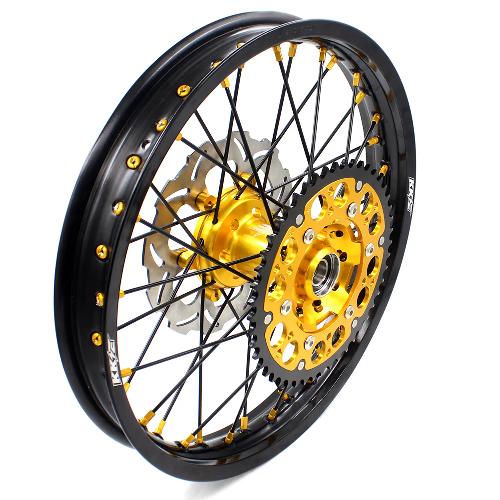 KKE 21/18 Enduro Off Road Wheels For SUZUKI DRZ400SM 2005-2024 Gold Nipples - Image 15