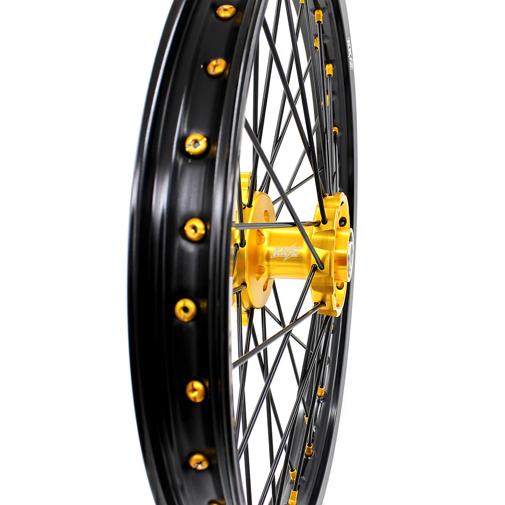 KKE 21/18 Enduro Off Road Wheels For SUZUKI DRZ400SM 2005-2024 Gold Nipples - Image 7