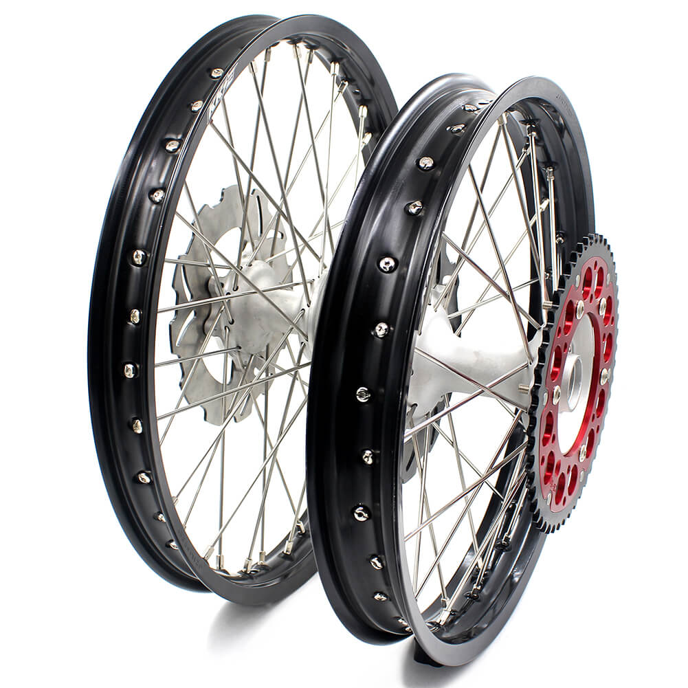 KKE 21" 19" MX Casting Alloy Wheels For HONDA CRF250R CRF450R CR125R CR250R 2002-2013 Silver&Black - Image 14