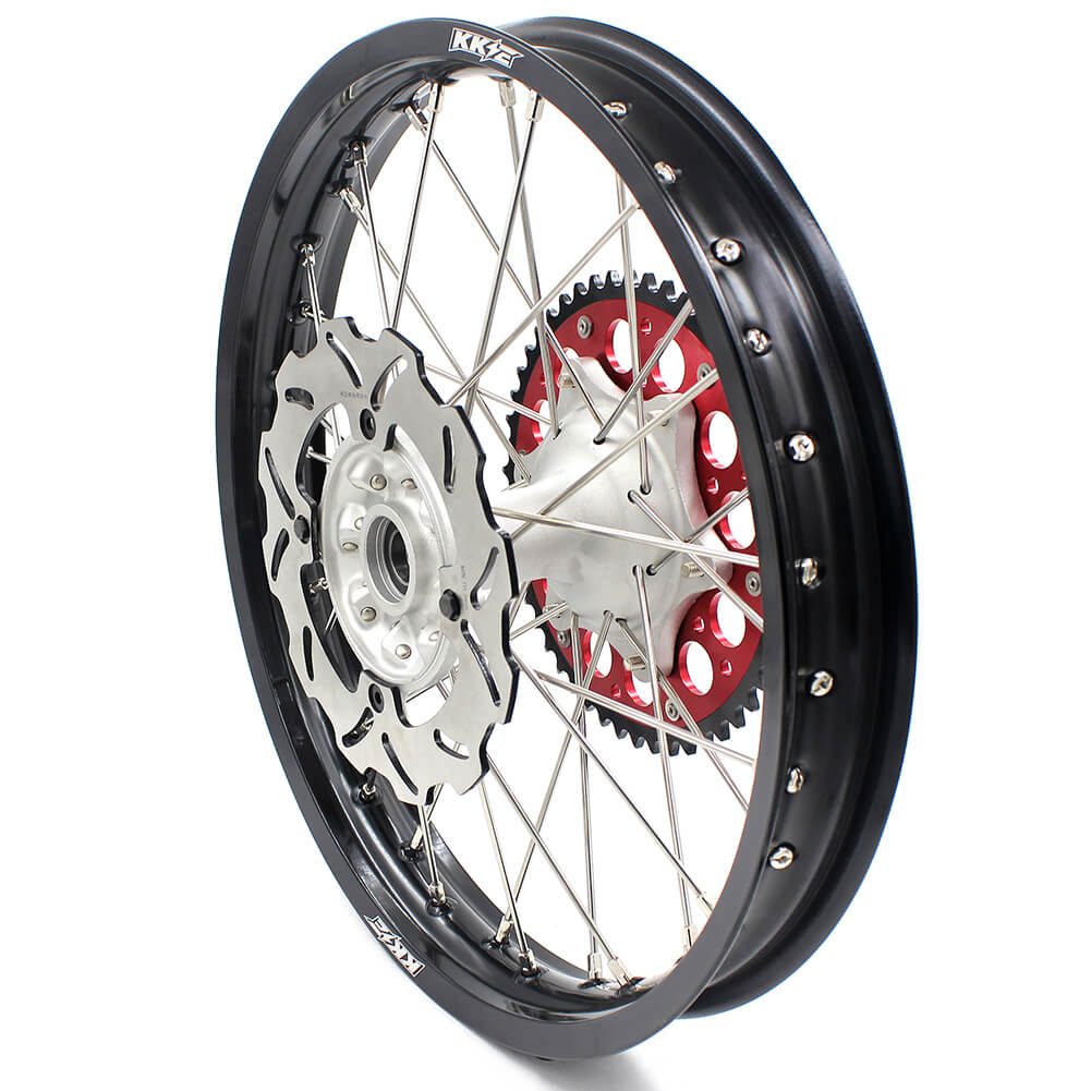 KKE 21" 19" MX Casting Alloy Wheels For HONDA CRF250R CRF450R CR125R CR250R 2002-2013 Silver&Black - Image 17