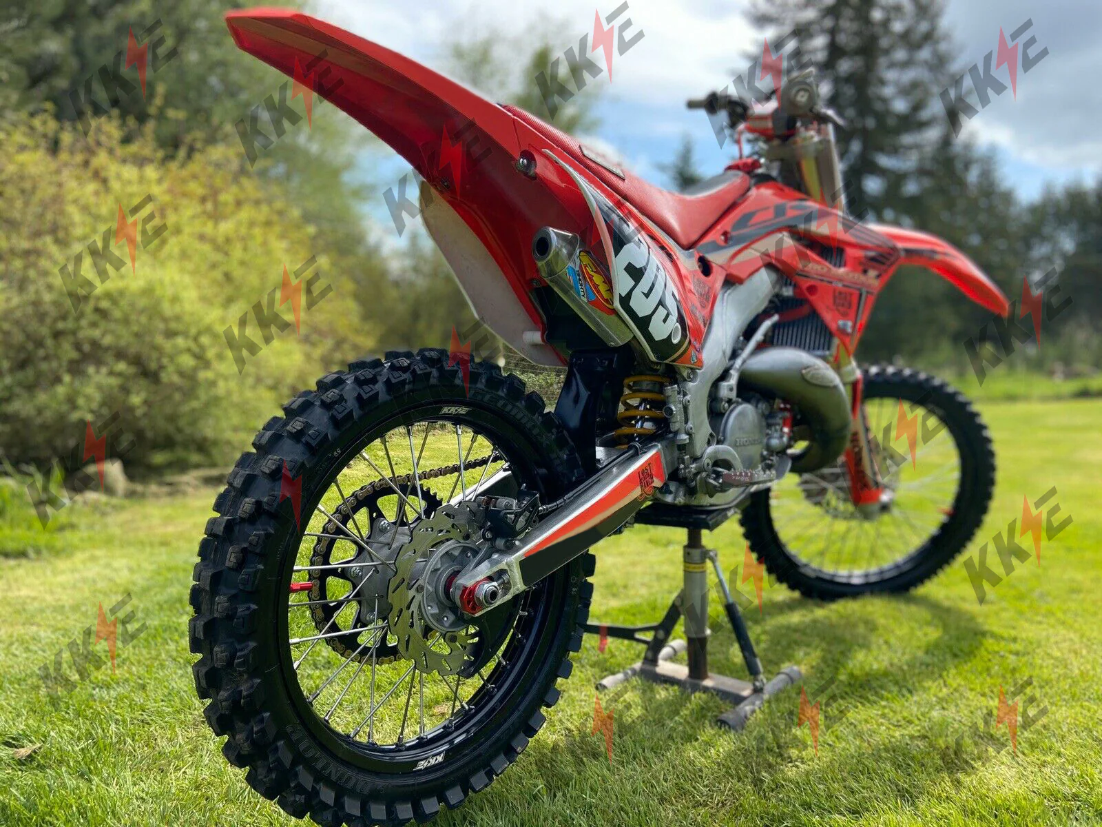 KKE 21" 19" MX Casting Alloy Wheels For HONDA CRF250R CRF450R CR125R CR250R 2002-2013 Silver&Black - Image 4