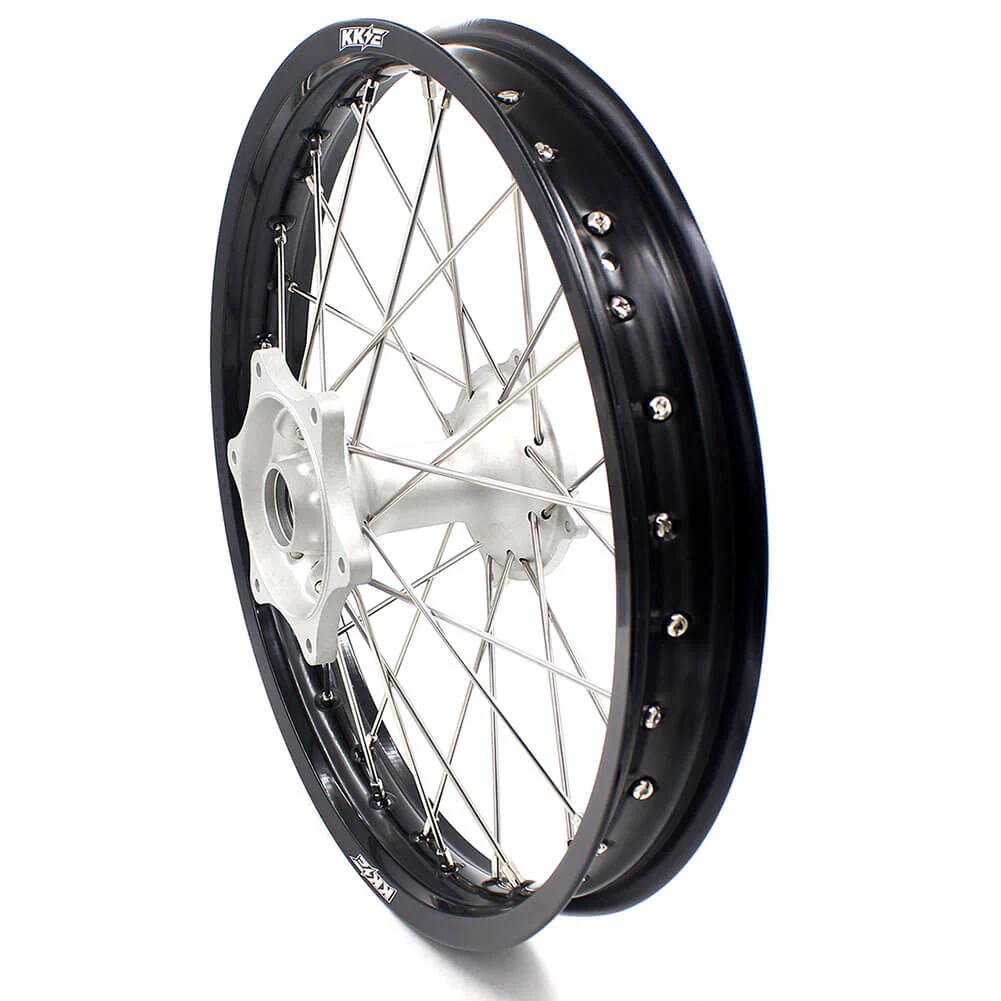 KKE 21" 19" MX Casting Alloy Wheels For HONDA CRF250R CRF450R CR125R CR250R 2002-2013 Silver&Black - Image 5