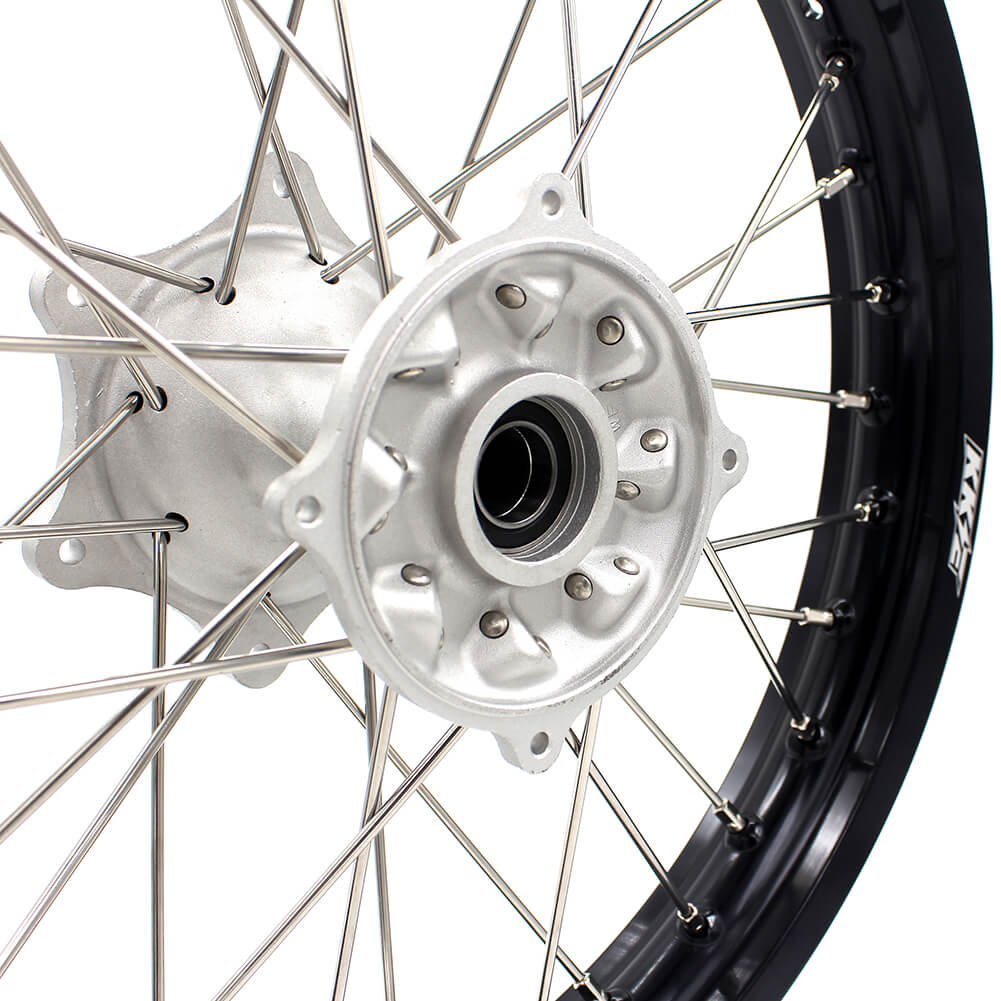 KKE 21" 19" MX Casting Alloy Wheels For HONDA CRF250R CRF450R CR125R CR250R 2002-2013 Silver&Black - Image 8