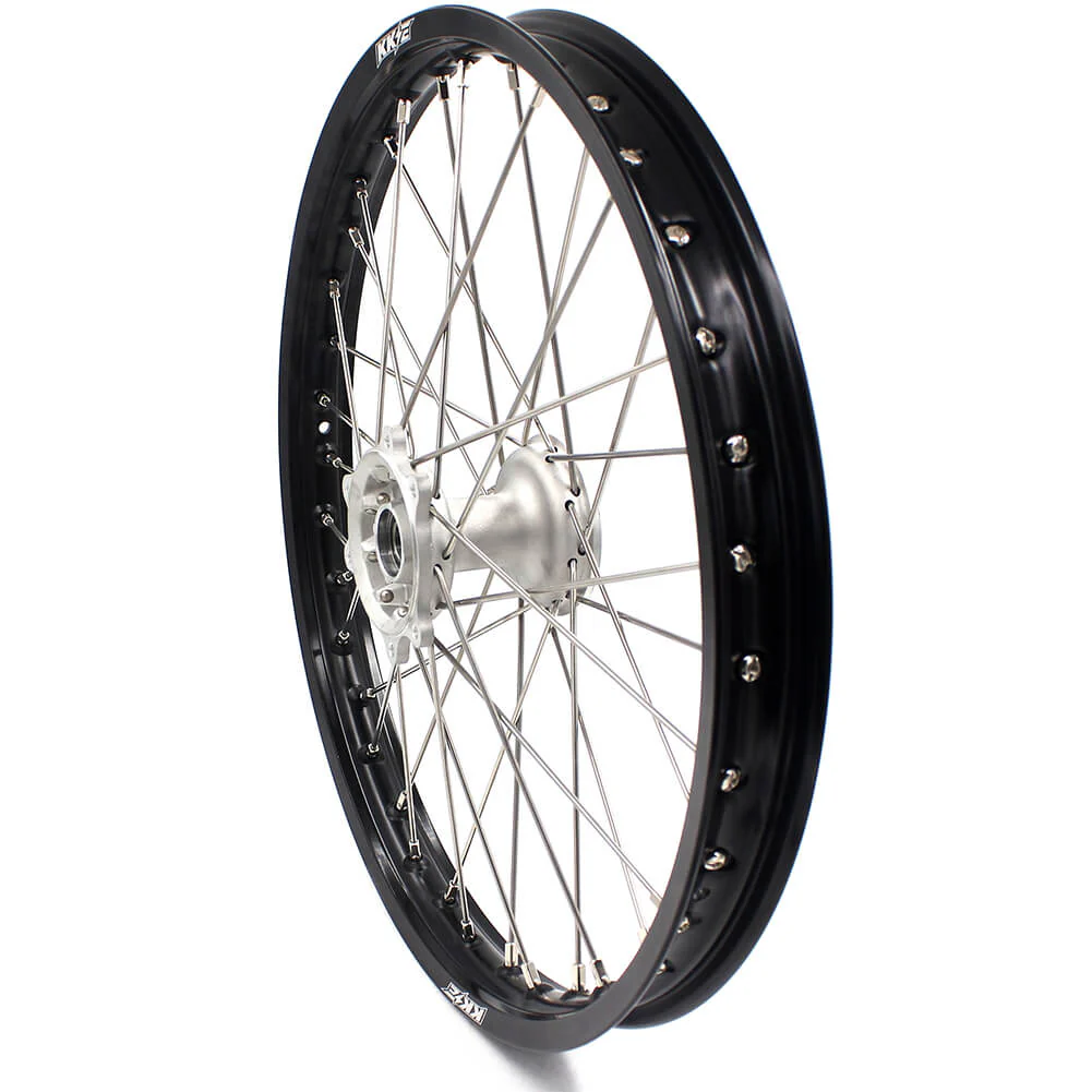 KKE 21" 19" MX Casting Alloy Wheels For HONDA CRF250R CRF450R CR125R CR250R 2002-2013 Silver&Black - Image 9
