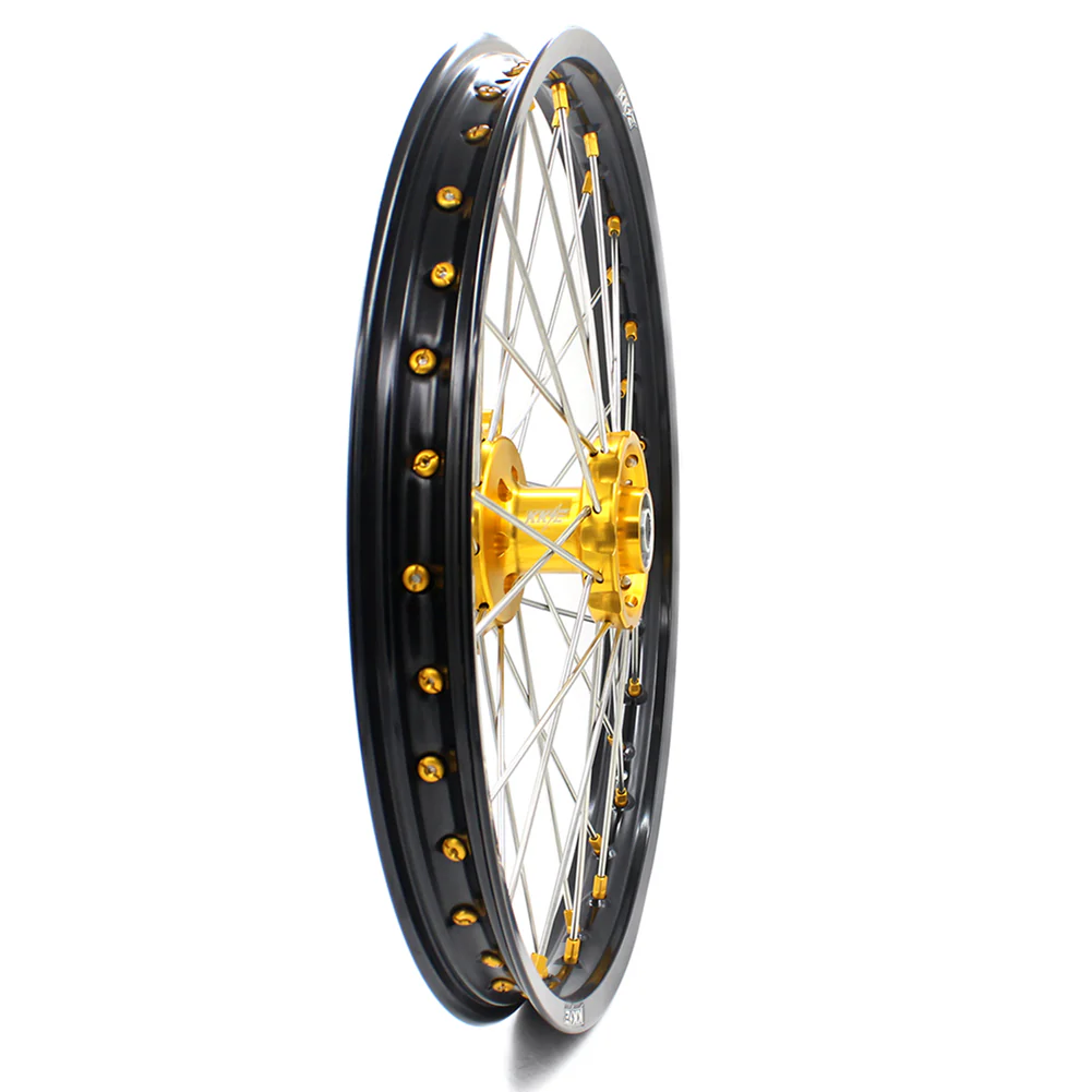 KKE 21 & 19 MX Dirt Bikes Rims For SUZUKI RM125 RM250 1996-2000 Gold Nipples - Image 13