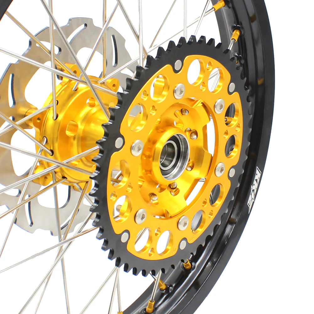 KKE 21 & 19 MX Dirt Bikes Rims For SUZUKI RM125 RM250 1996-2000 Gold Nipples - Image 18