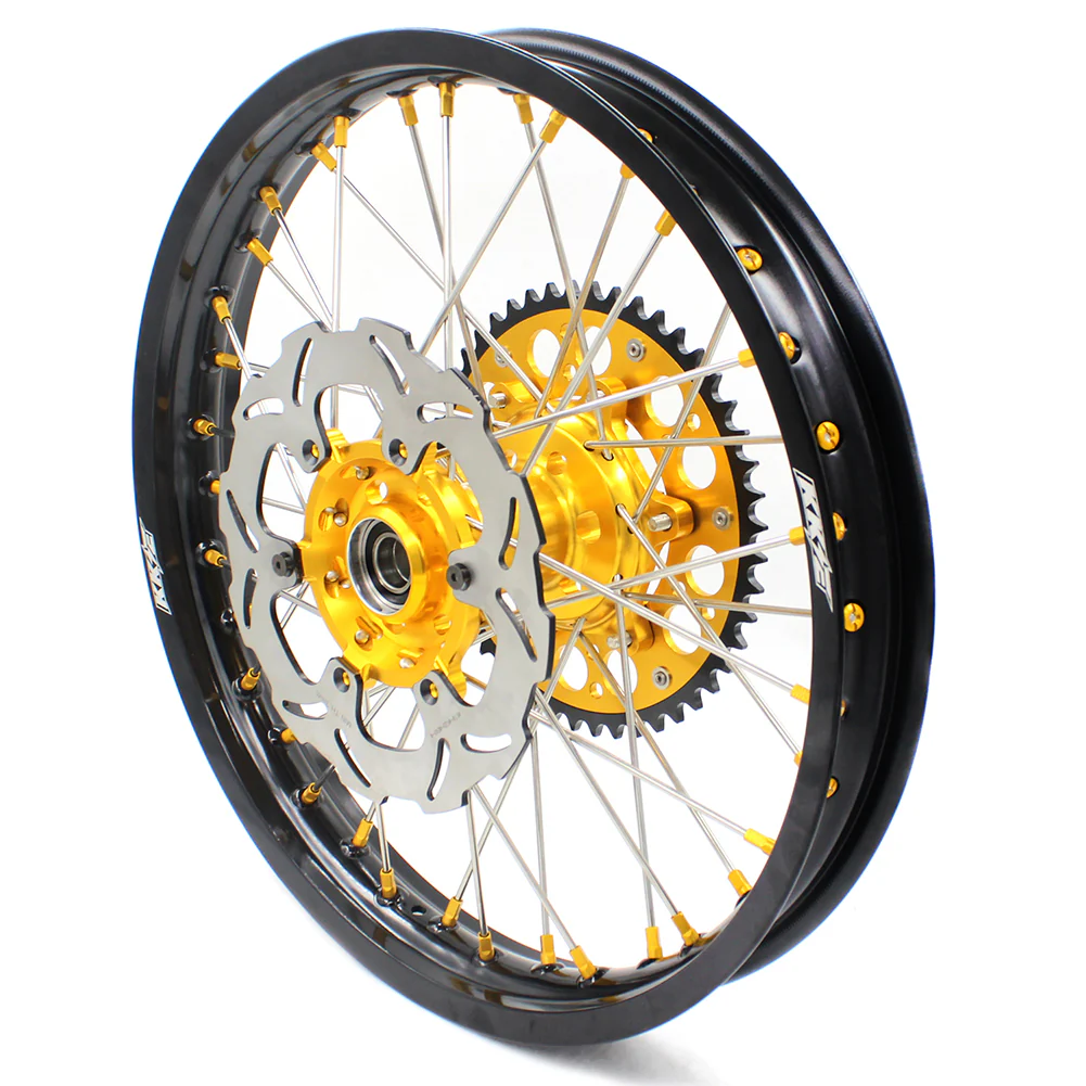 KKE 21 & 19 MX Dirt Bikes Rims For SUZUKI RM125 RM250 1996-2000 Gold Nipples - Image 19