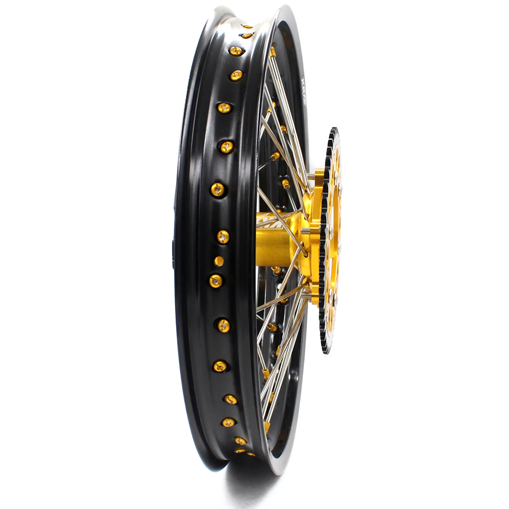 KKE 21 & 19 MX Dirt Bikes Rims For SUZUKI RM125 RM250 1996-2000 Gold Nipples - Image 21