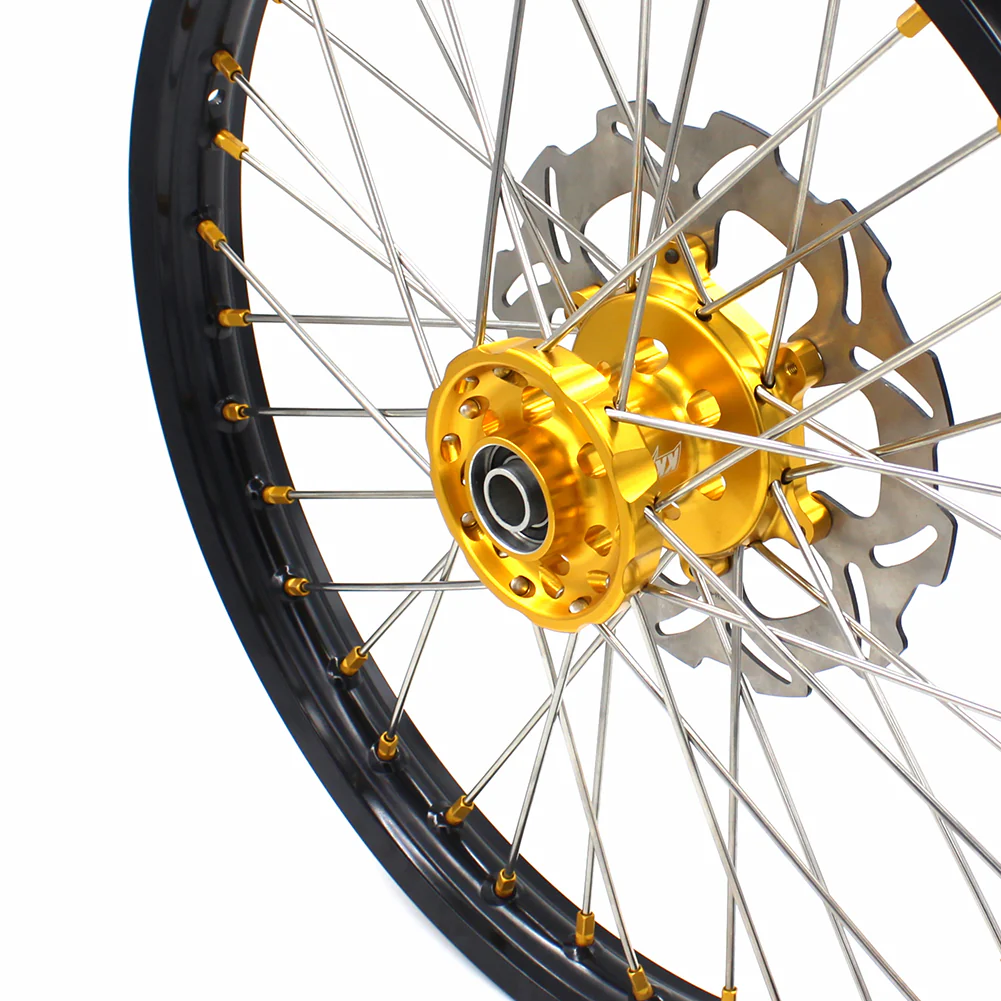 KKE 21 & 19 MX Dirt Bikes Rims For SUZUKI RM125 RM250 1996-2000 Gold Nipples - Image 24