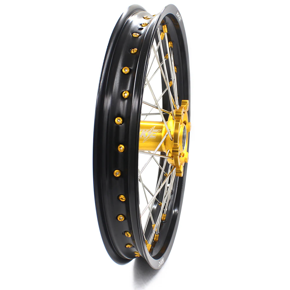 KKE 21 & 19 MX Dirt Bikes Rims For SUZUKI RM125 RM250 1996-2000 Gold Nipples - Image 8