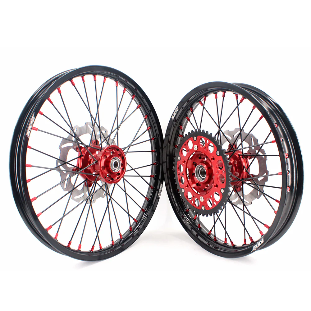 KKE 21 & 19 MX Spoked Race Wheels For SUZUKI RM125 RM250 1996 1997 1998 1999 2000 - Image 12