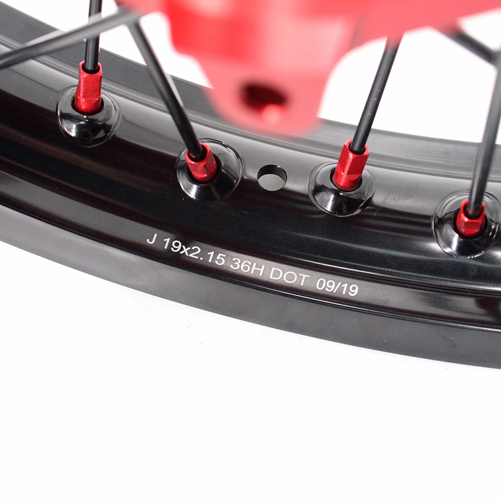 KKE 21 & 19 MX Spoked Race Wheels For SUZUKI RM125 RM250 1996 1997 1998 1999 2000 - Image 15