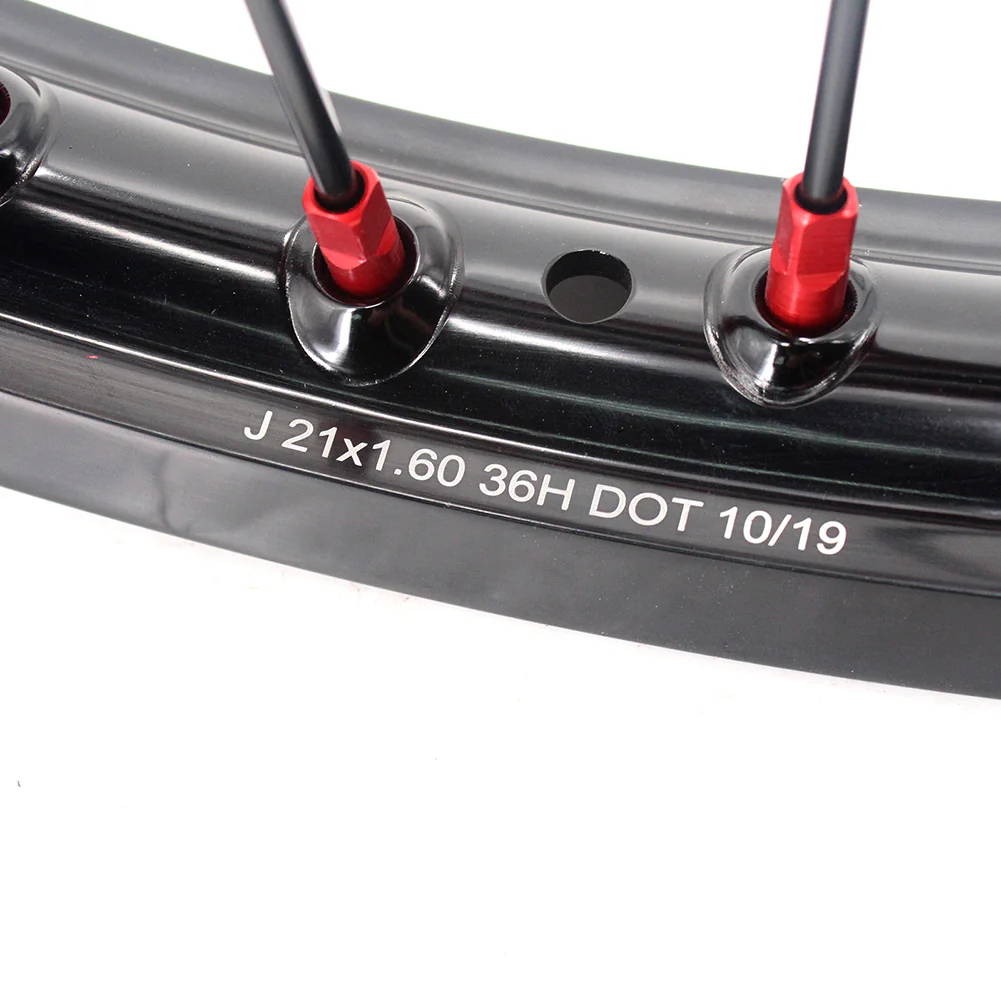 KKE 21 & 19 MX Spoked Race Wheels For SUZUKI RM125 RM250 1996 1997 1998 1999 2000 - Image 19