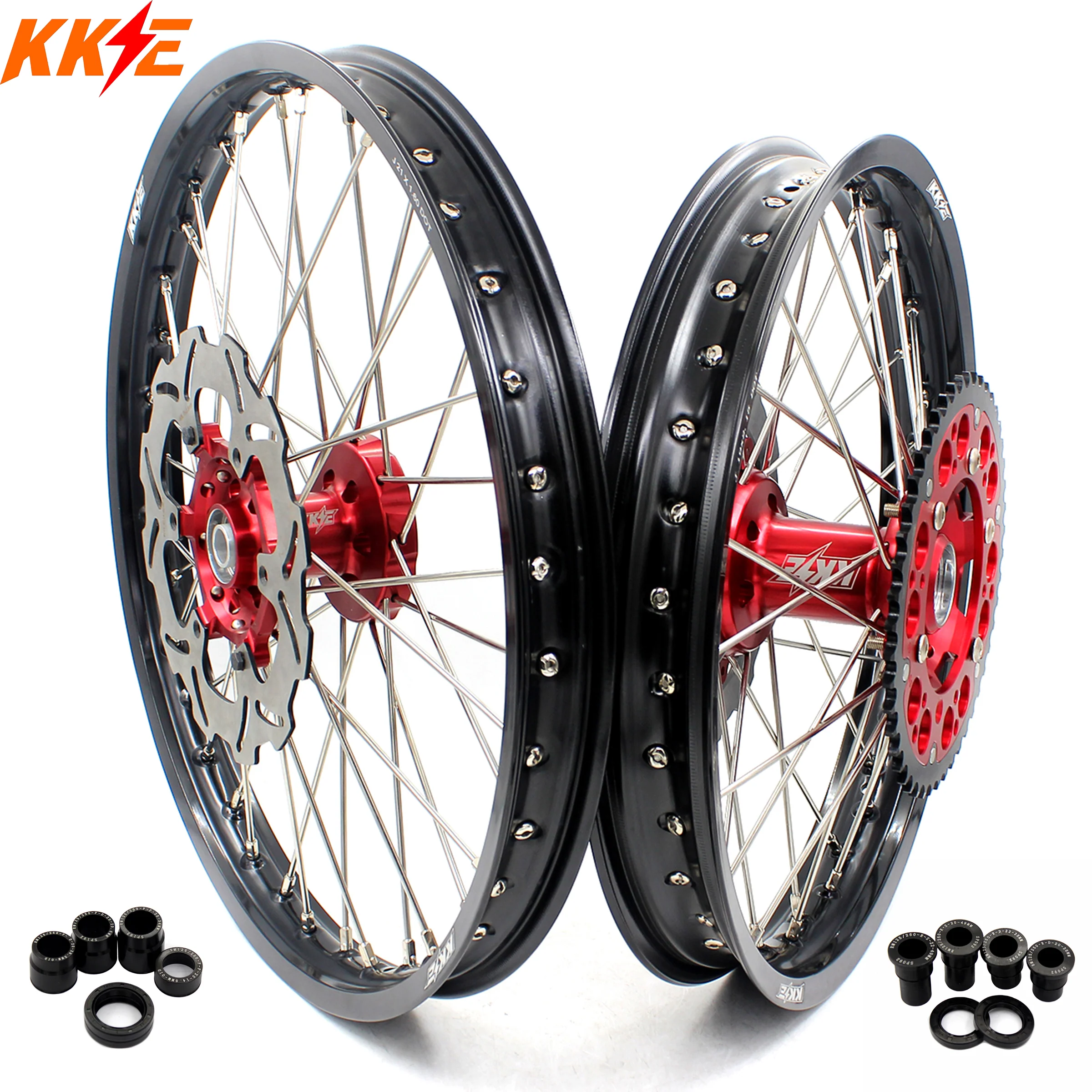 KKE 21"×1.6 / 19"×2.15 MX Rims For SUZUKI RM125 1996-2007 RM250 1996-2008 - Image 13