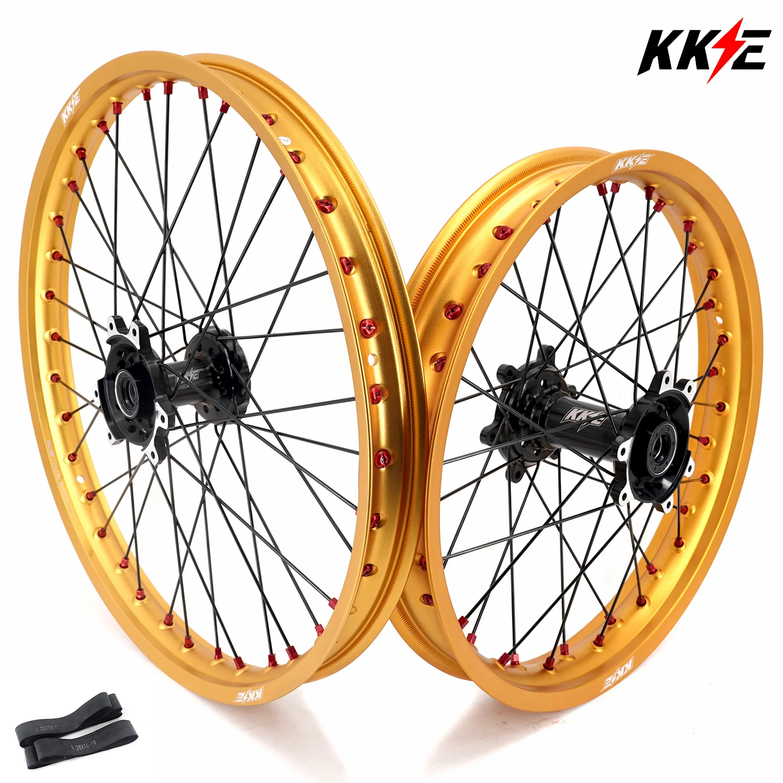 KKE Factory Stock KKE 21" & 18" E-Bike Spoke Wheels Rims Fit SurRon Ultra Bee 2023-2025 Different Color Combo Available - Image 6