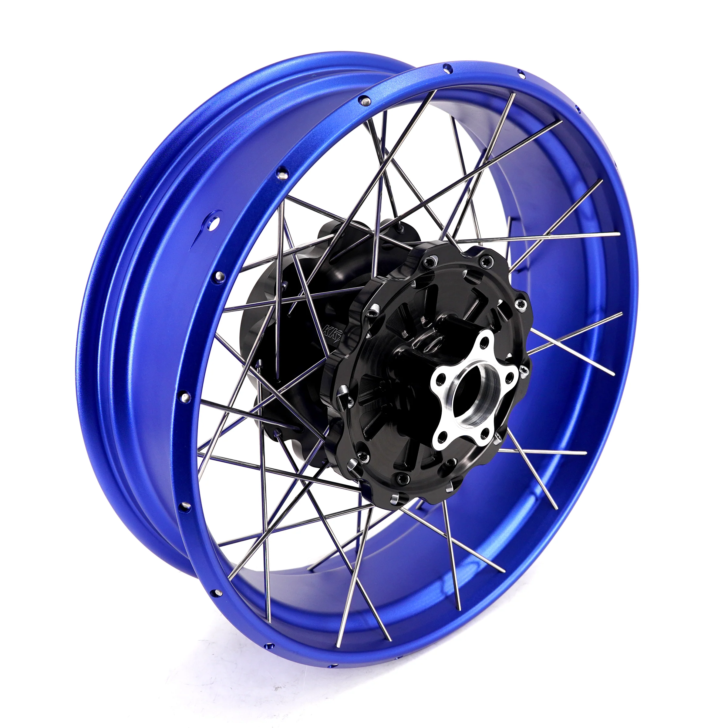 KKE 3.5*19'' & 5.0*18'' Tubeless Wheels Fit Harley Street Glide/CVO 2024 Blue Rims - Image 12
