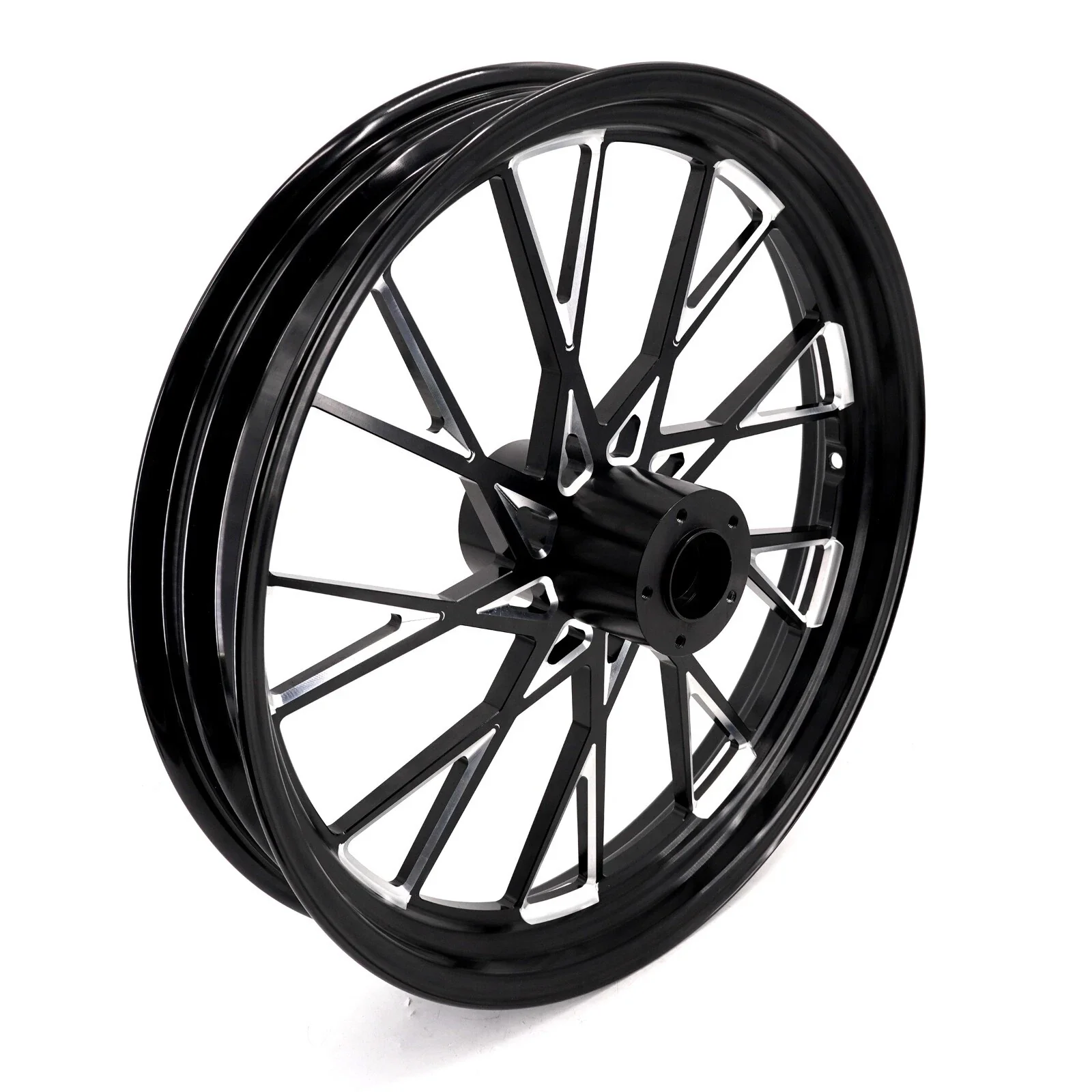 KKE 3.5*21'' & 5.5*18'' Tubeless Wheels Fit Harley Street Glide/CVO 2024 Black Rims - Image 12