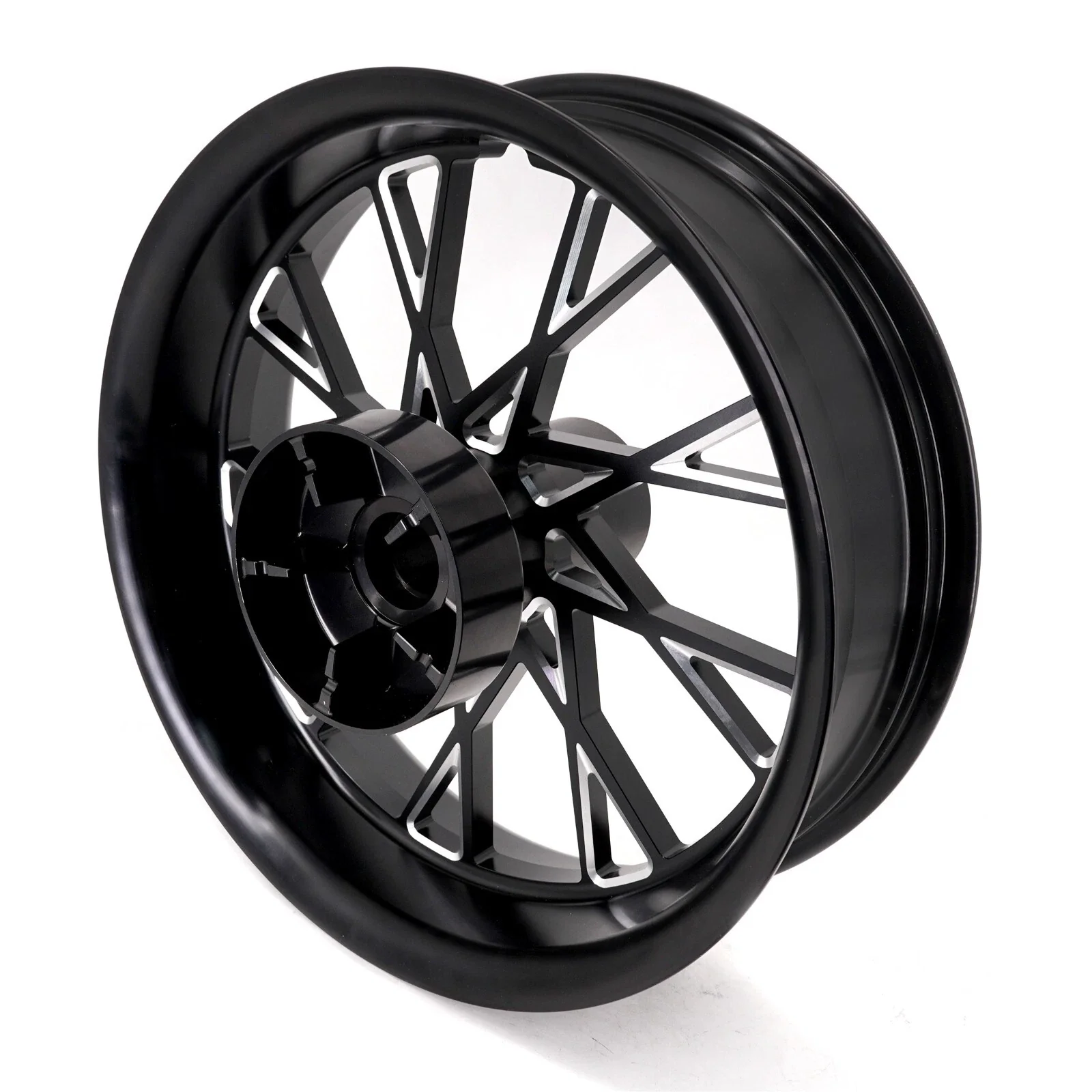 KKE 3.5*21'' & 5.5*18'' Tubeless Wheels Fit Harley Street Glide/CVO 2024 Black Rims - Image 7