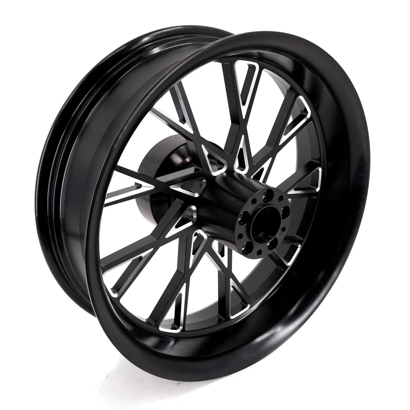 KKE 3.5*21'' & 5.5*18'' Tubeless Wheels Fit Harley Street Glide/CVO 2024 Black Rims - Image 8