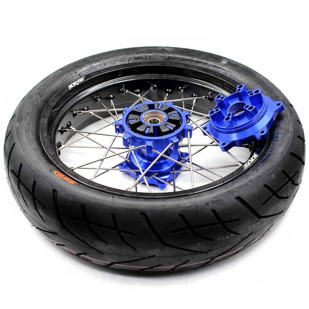 KKE 3.5/4.25*17inch Cush Drive Supermoto Wheels Tires For SUZUKI DR650SE 1996-2021 - Image 5