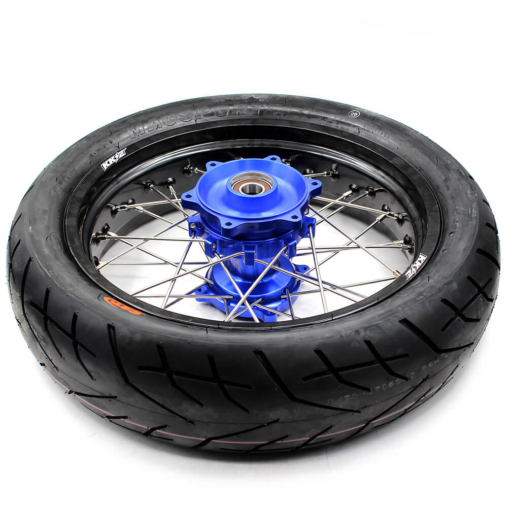 KKE 3.5/4.25*17inch Cush Drive Supermoto Wheels Tires For SUZUKI DR650SE 1996-2021 - Image 7